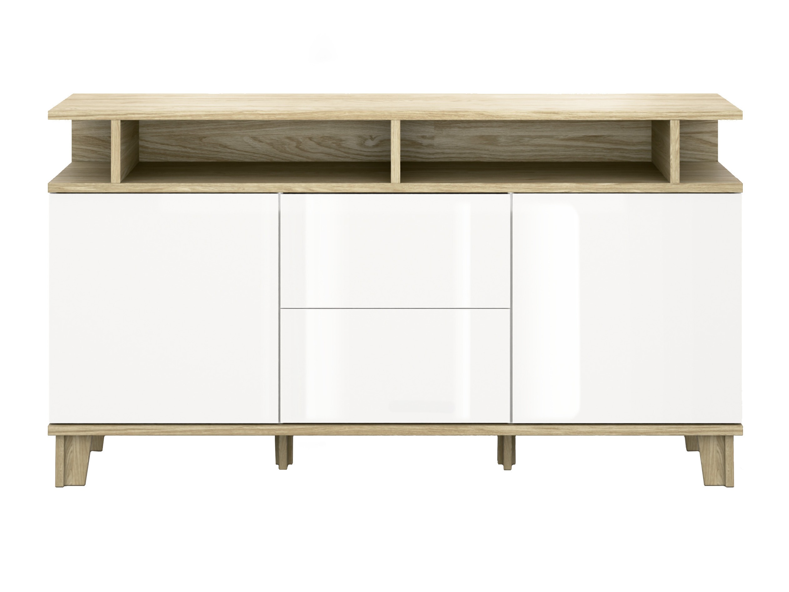 Commode Evarveru 105 (Blanc brillant)