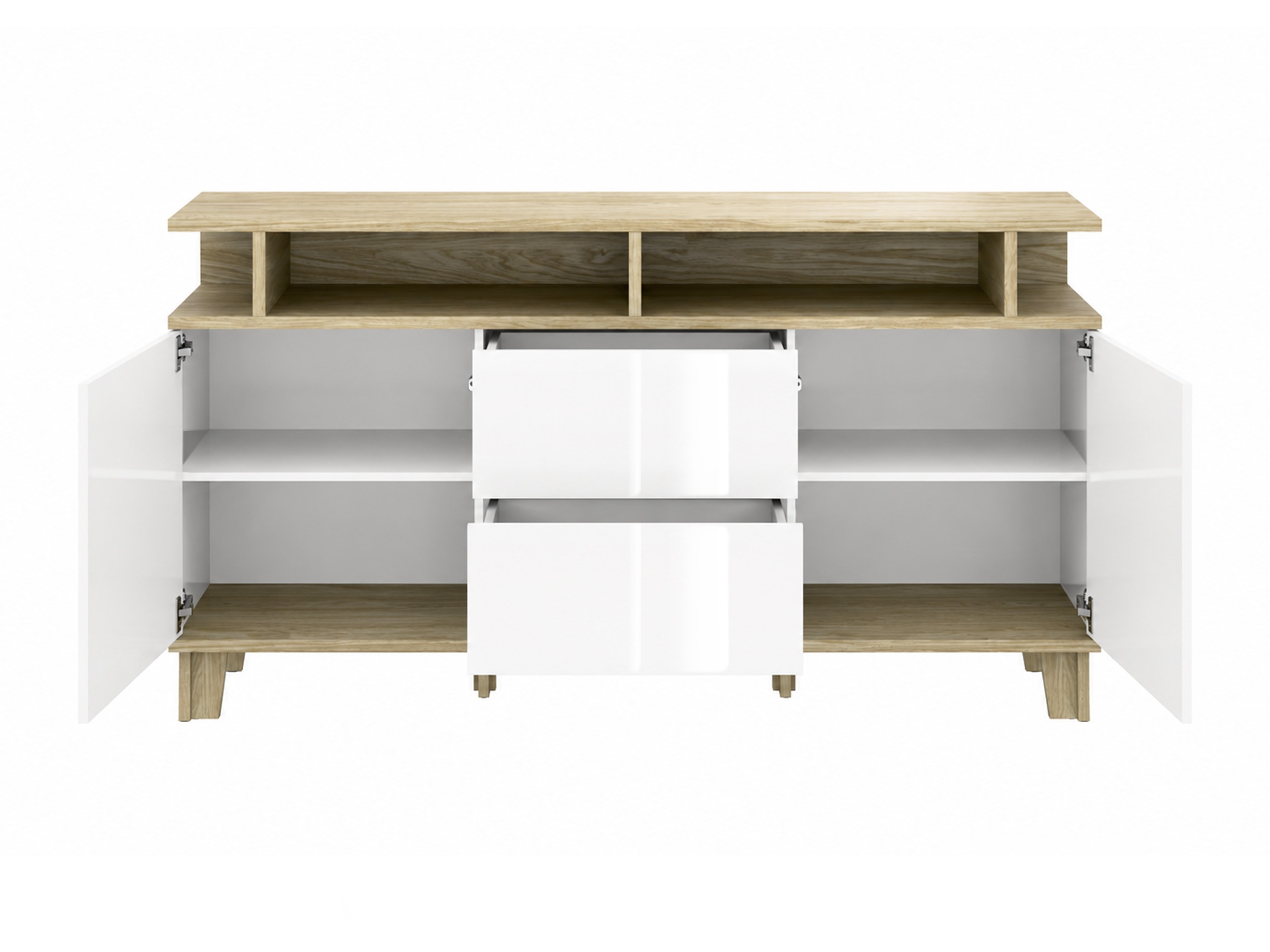 Commode Evarveru 105 (Blanc brillant)