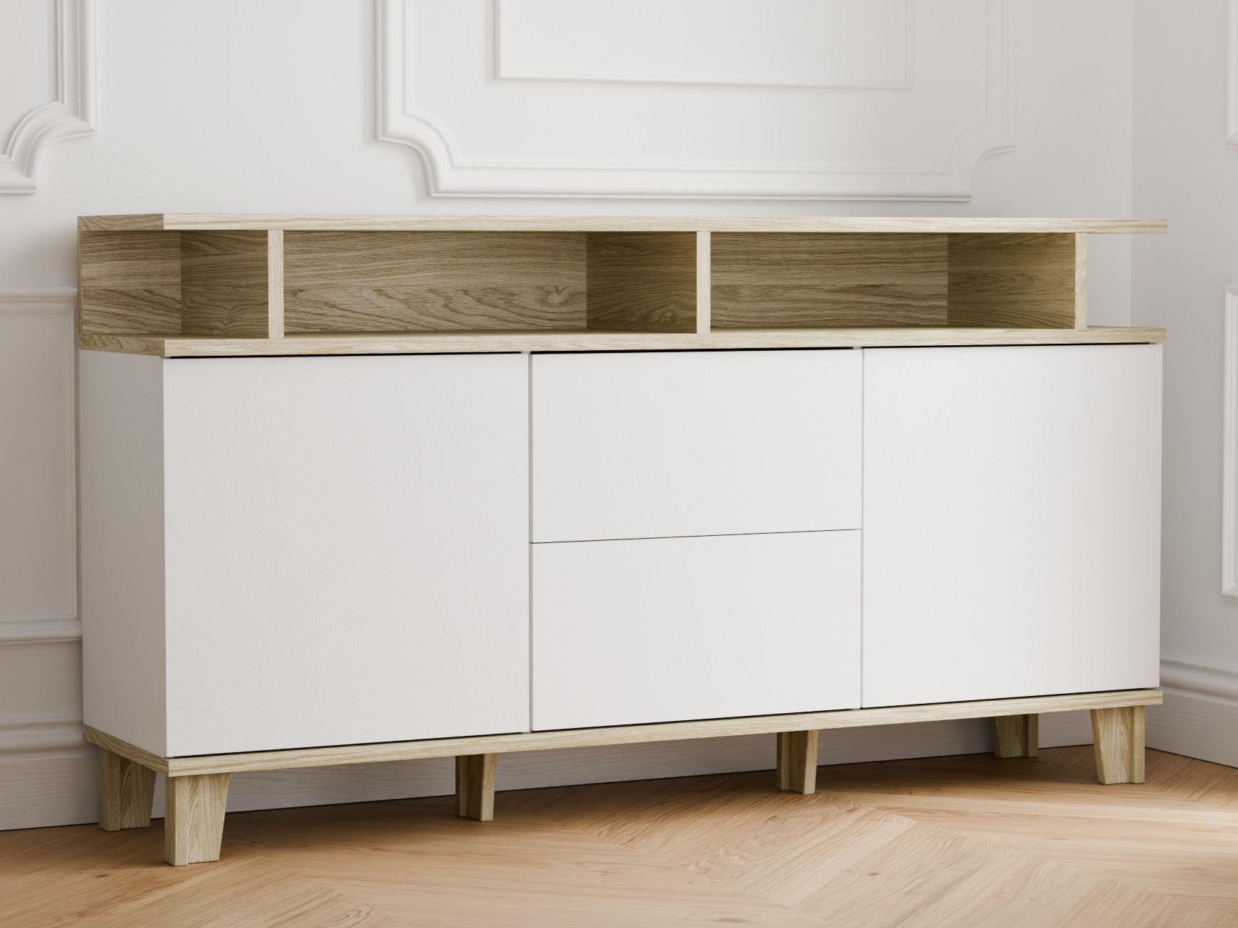 Commode Evarveru 105 (Mat blanc)