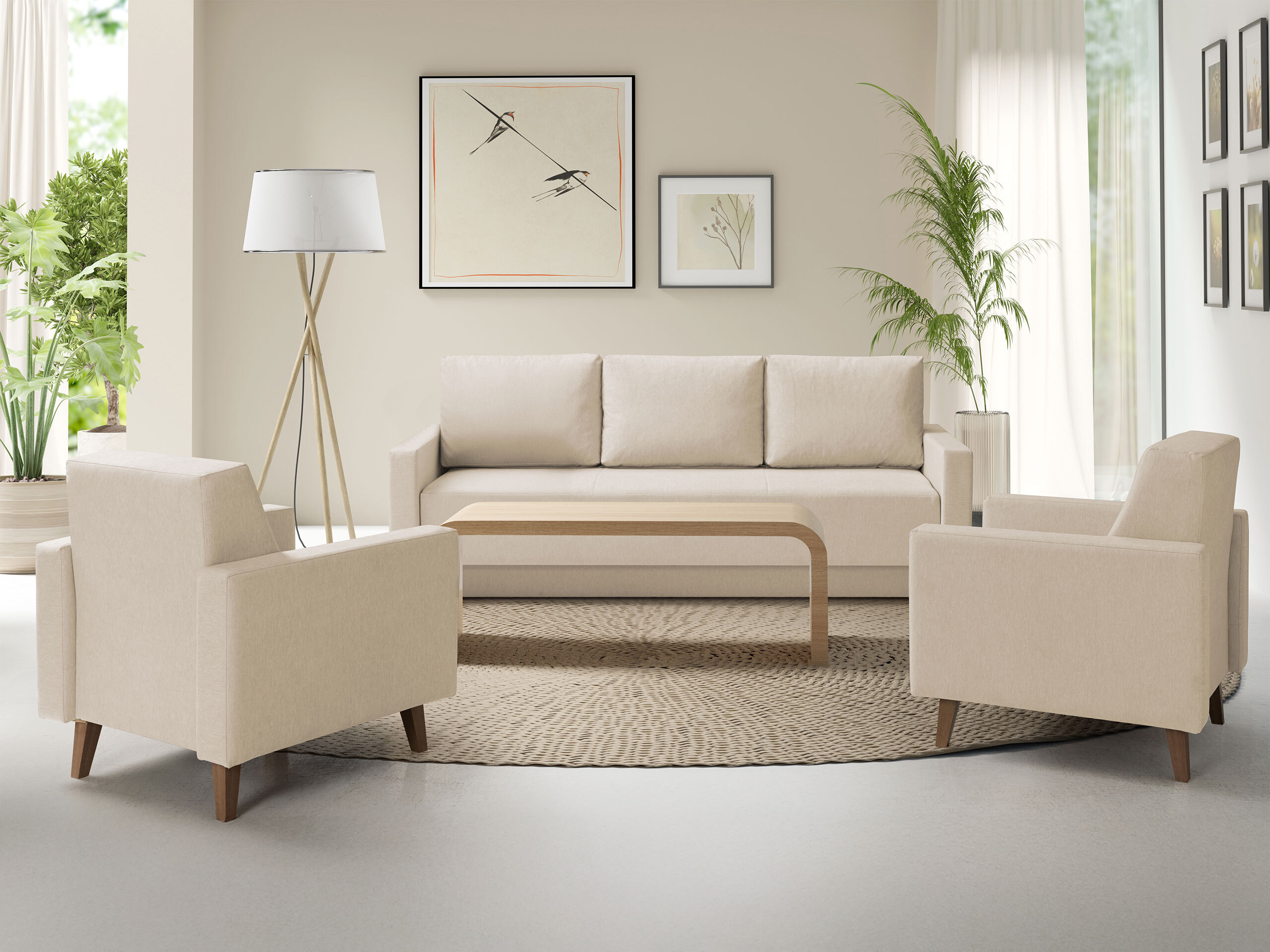 Fauteuil Delbene 131 (Verita 03 + Chêne san remo foncé)