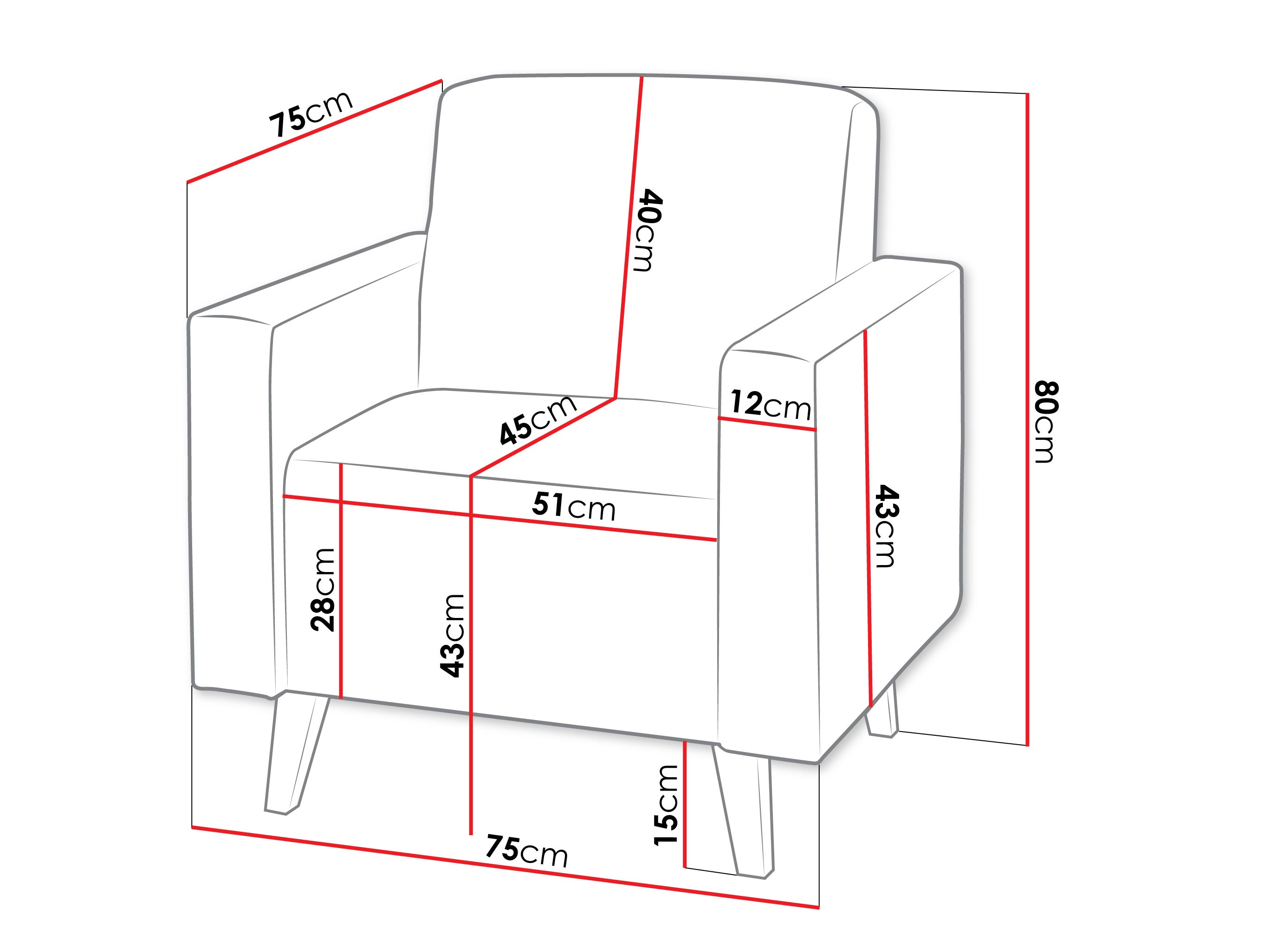 Fauteuil Delbene 131 (Verita 53 + Chêne san remo foncé)