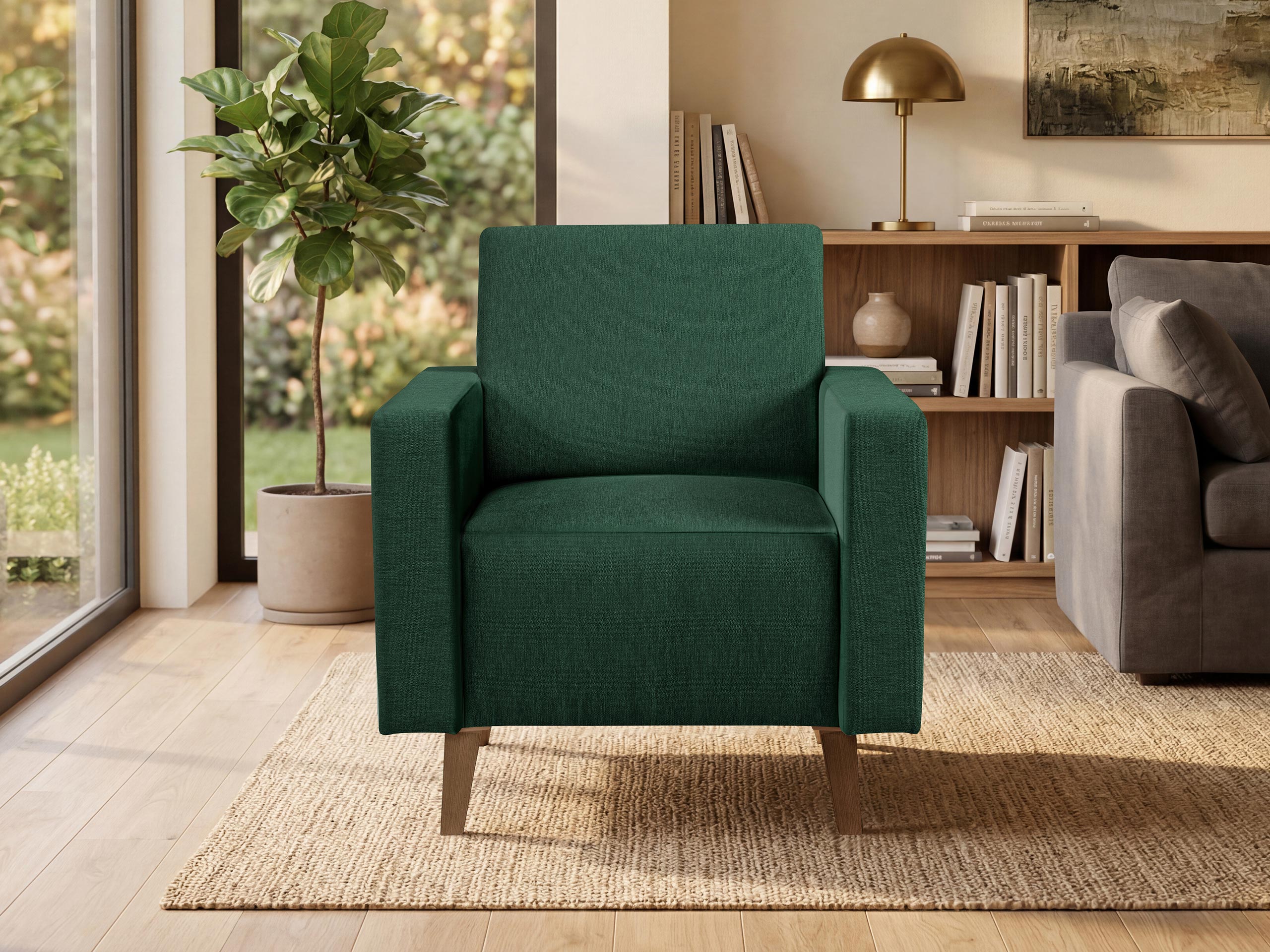 Fauteuil Delbene 131 (Verita 75 + Chêne san remo foncé)