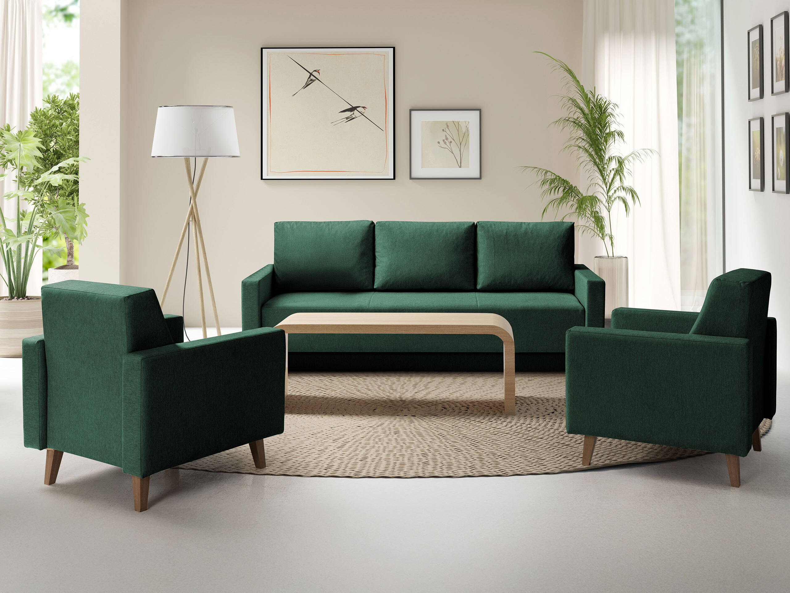 Fauteuil Delbene 131 (Verita 75 + Chêne san remo foncé)