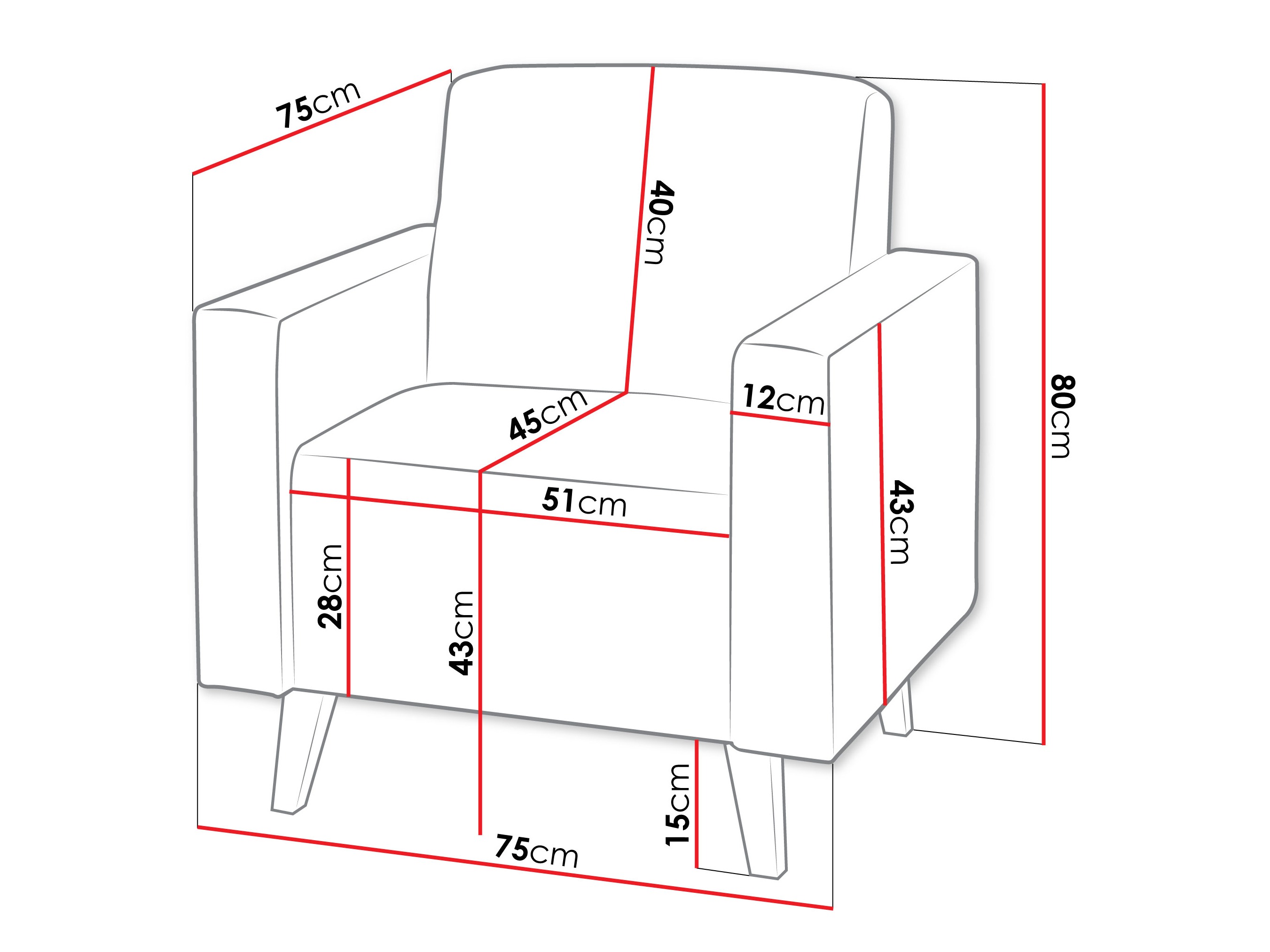 Fauteuil Delbene 131 (Verita 88 + Chêne san remo foncé)