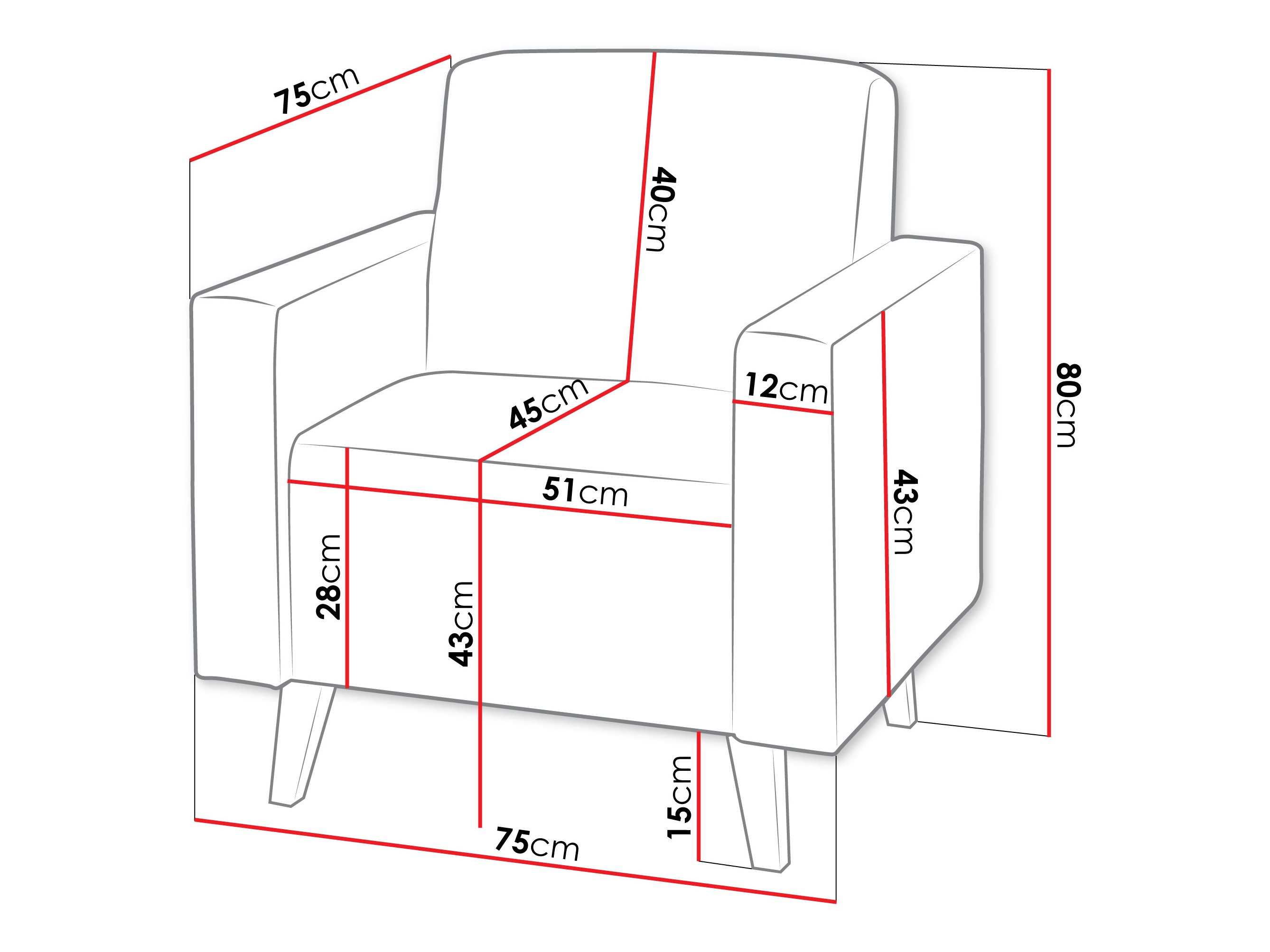 Fauteuil Delbene 131 (Verita 98 + Chêne san remo foncé)