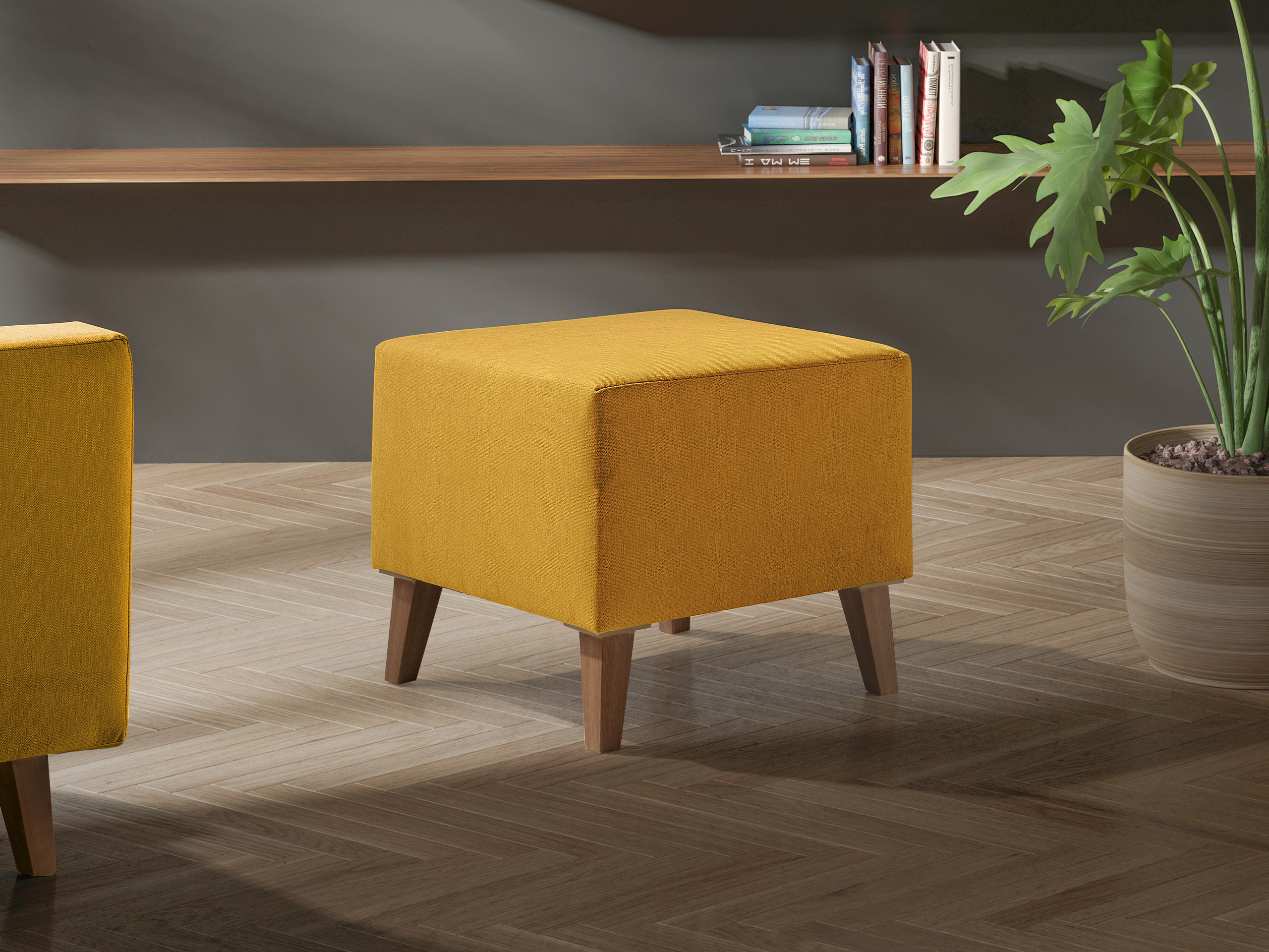 Pouf Delbene 132 (Verita 53 + Chêne san remo foncé)