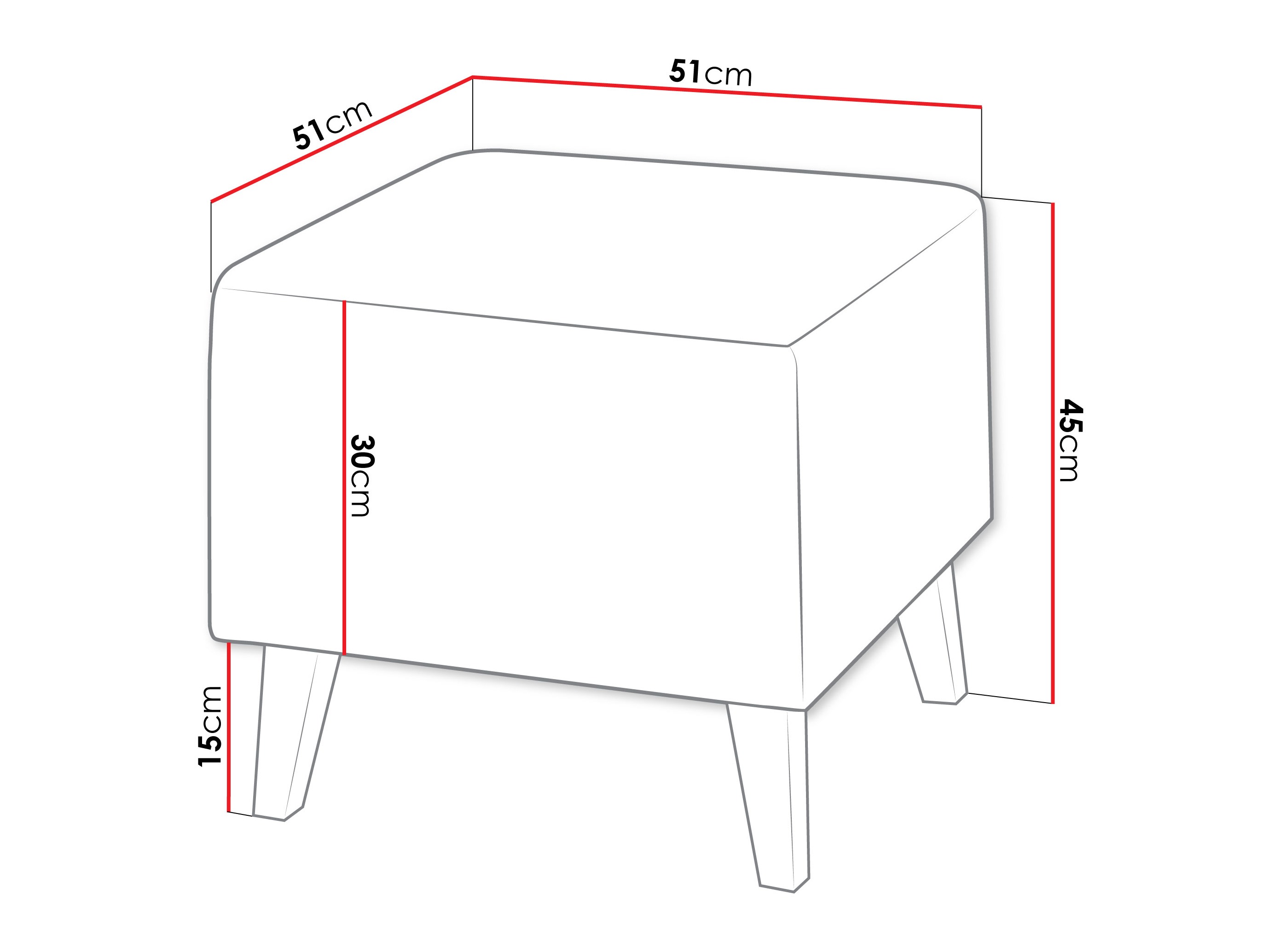 Pouf Delbene 132 (Verita 53 + Chêne san remo foncé)
