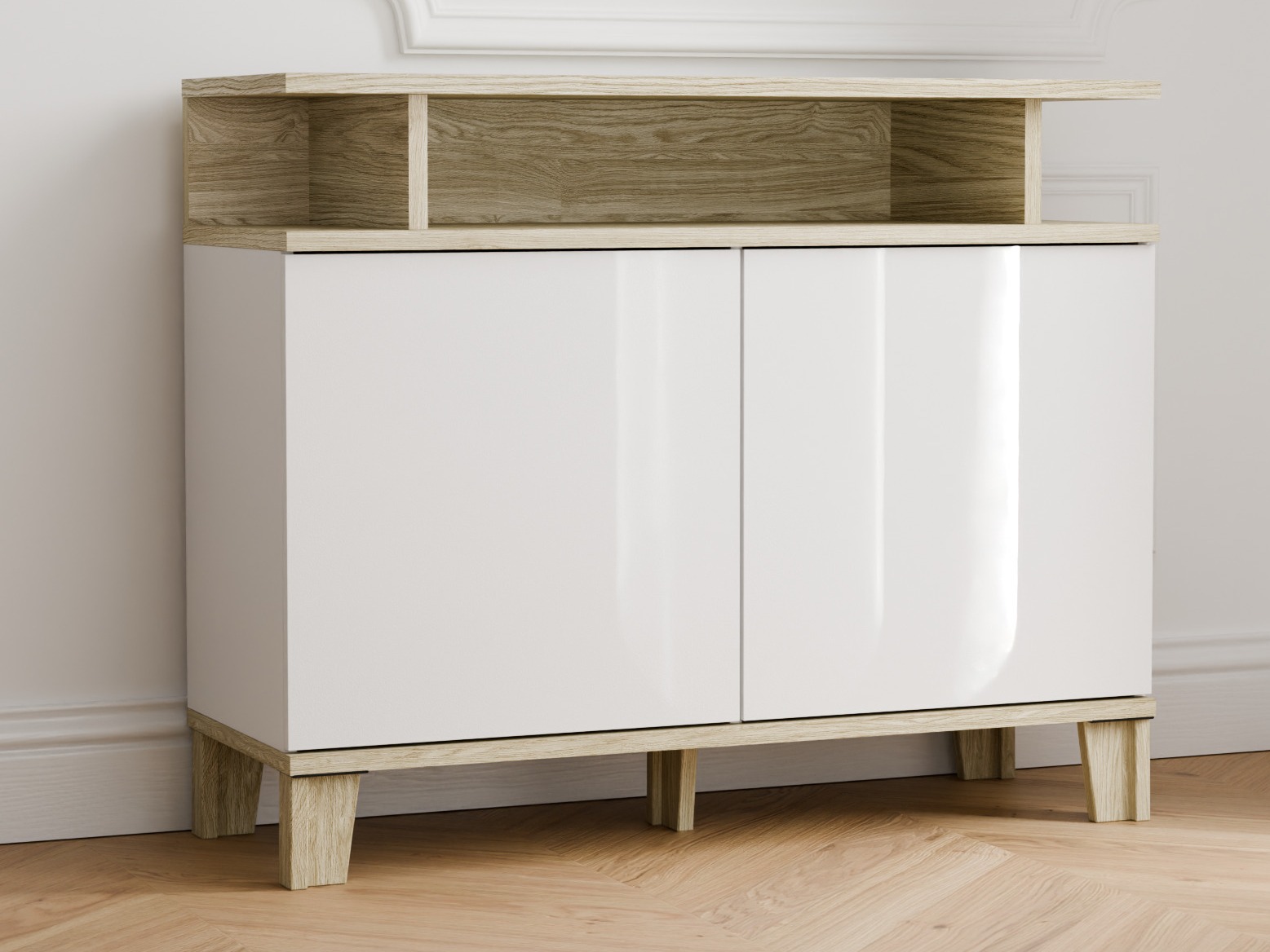 Buffet Evarveru 107 (Blanc brillant)