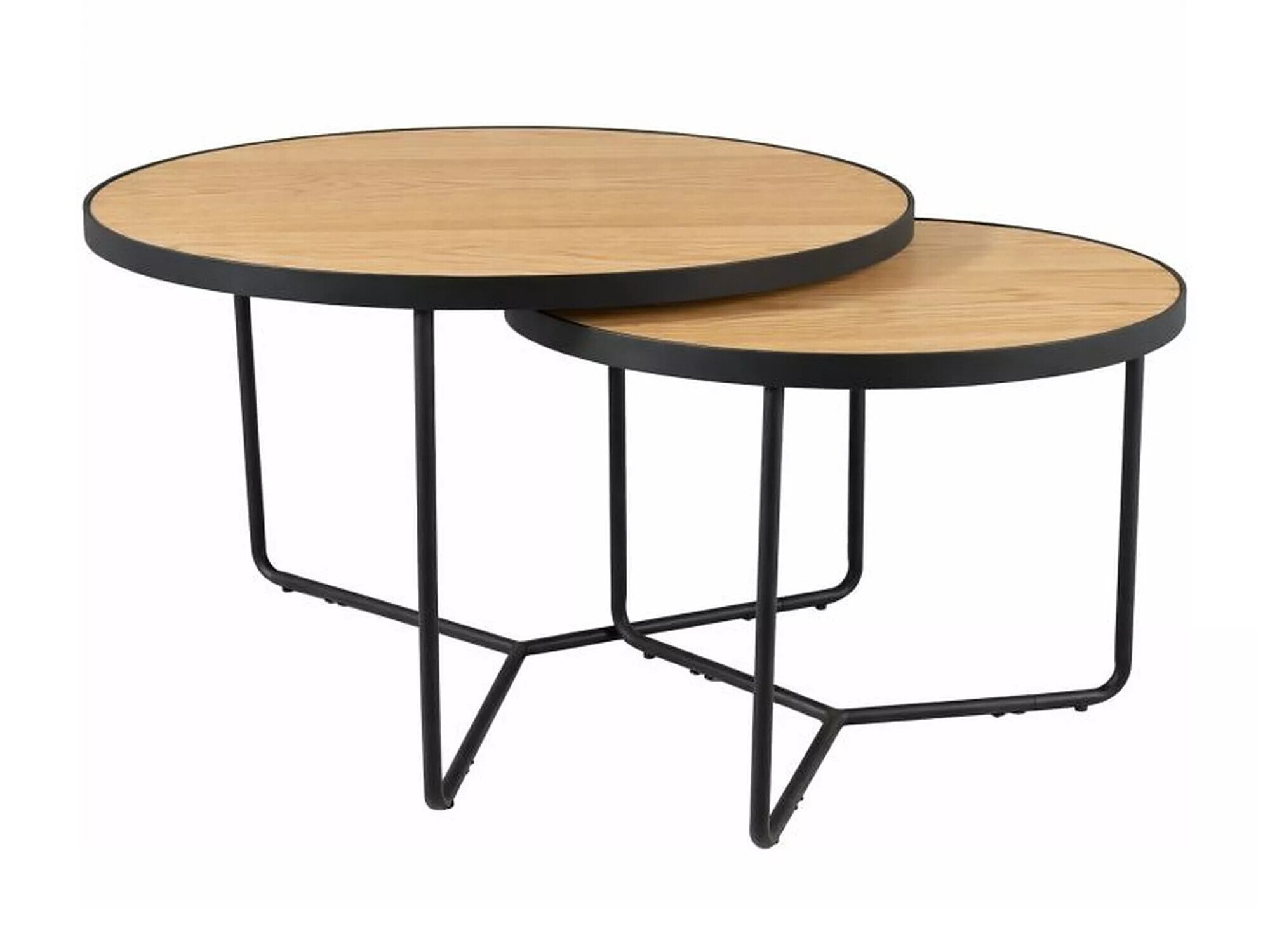 Ensemble tables basses Detroit 252 (Chêne + Noir)