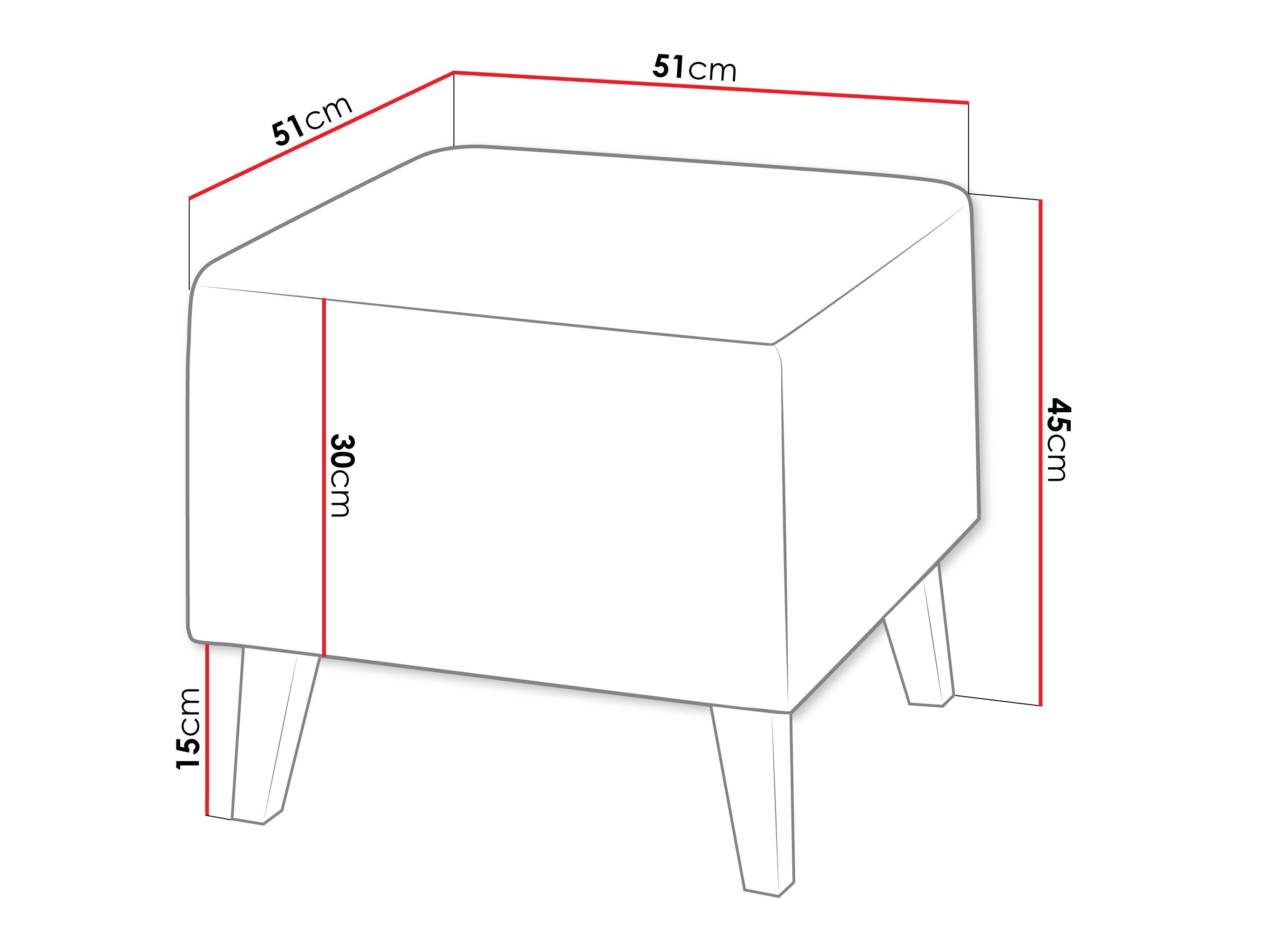 Pouf Delbene 132 (Verita 76 + Chêne san remo foncé)