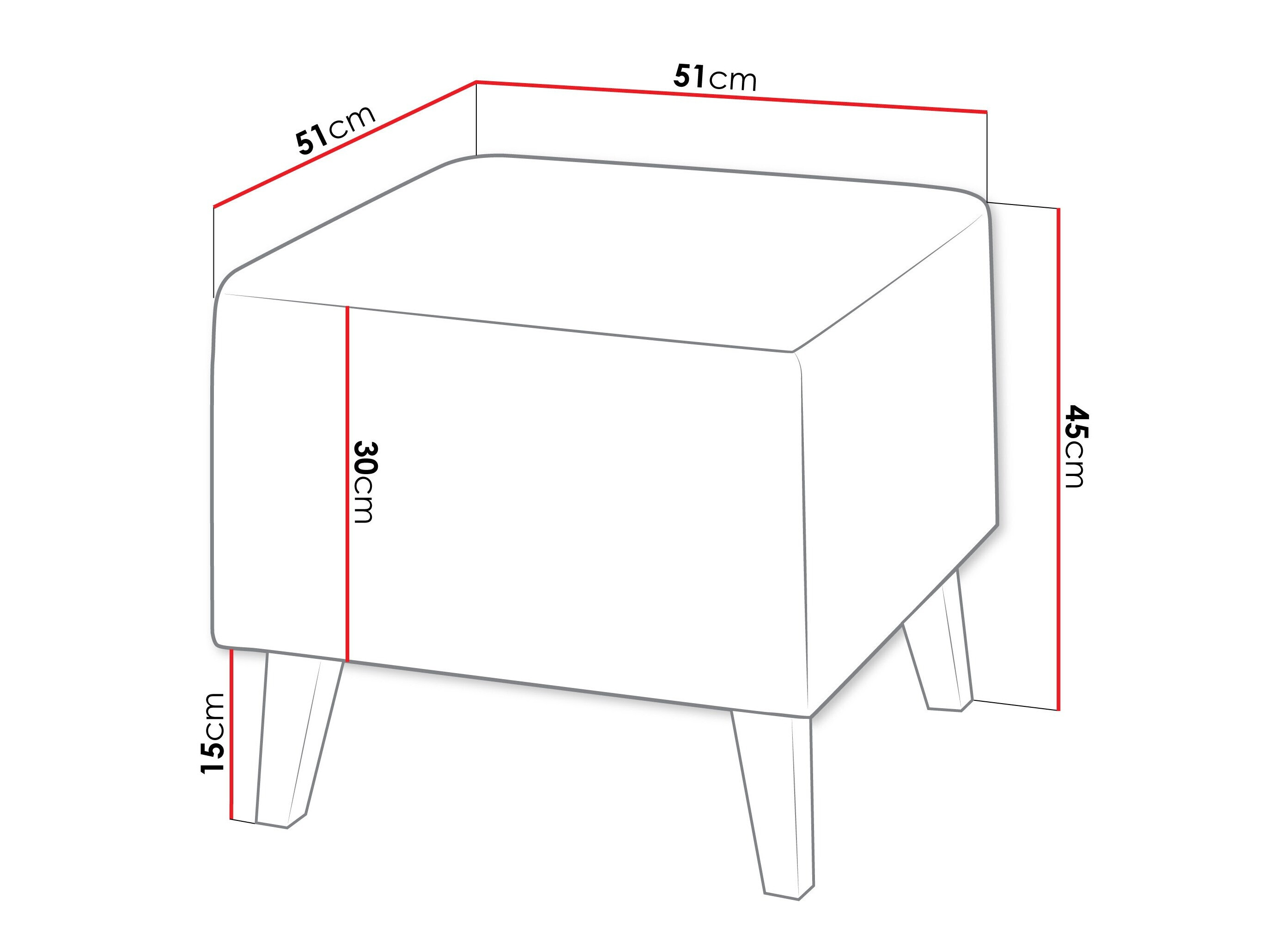Pouf Delbene 132 (Verita 88 + Chêne san remo foncé)