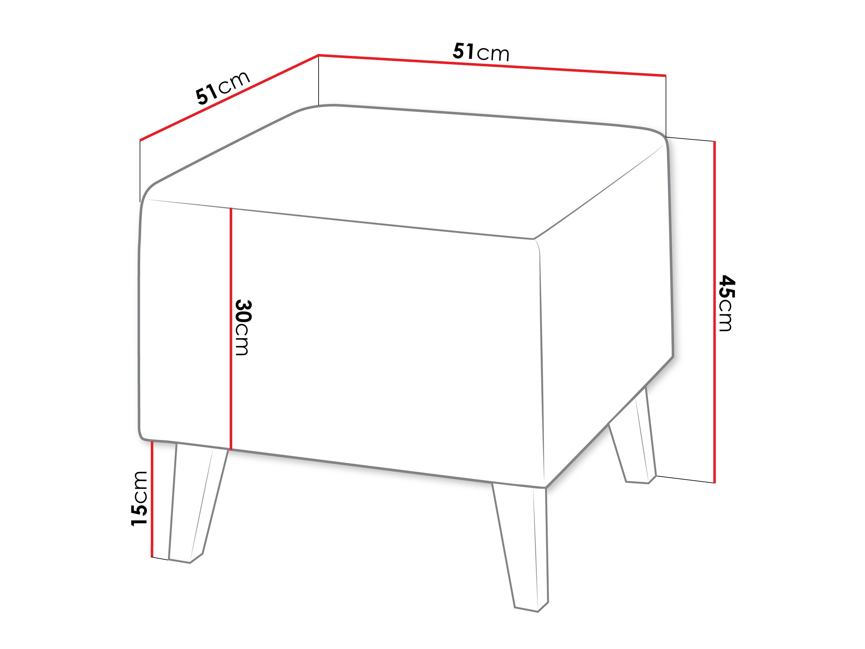 Pouf Delbene 132 (Verita 98 + Chêne san remo foncé)