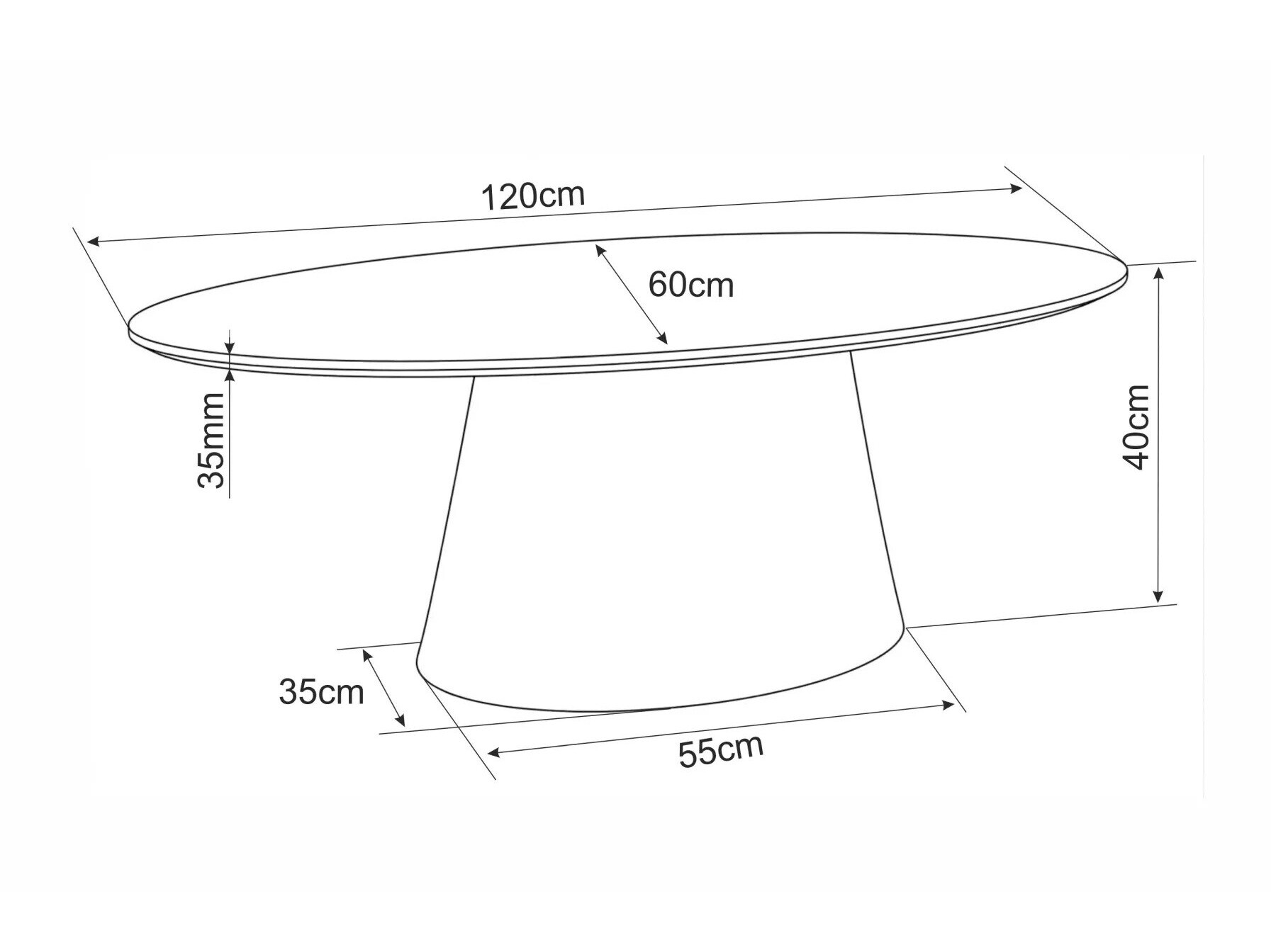 Table basse Detroit 1014 (Gris clair)