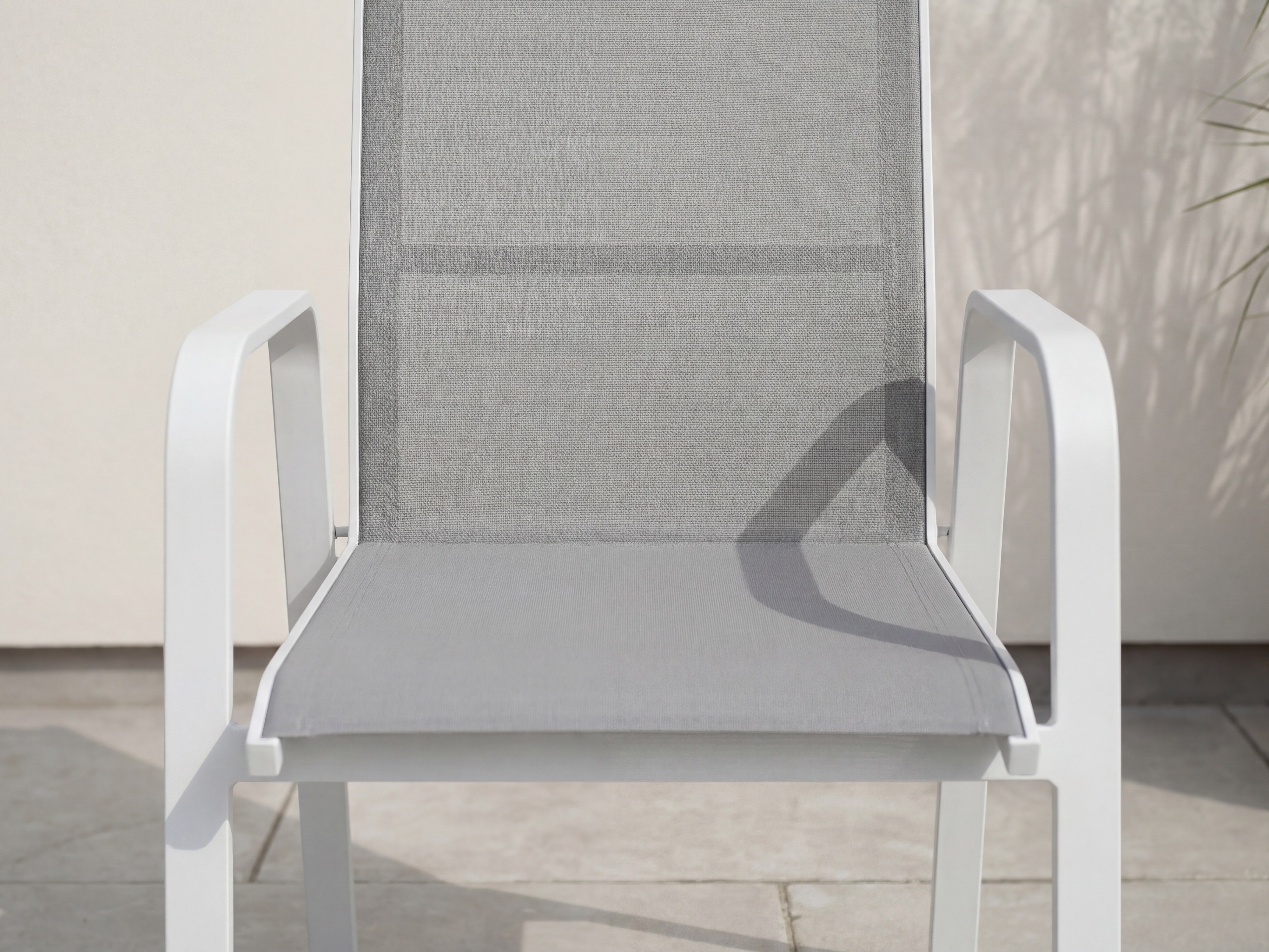 Chaise de jardin Dallas 2776 (Blanc + Gris)