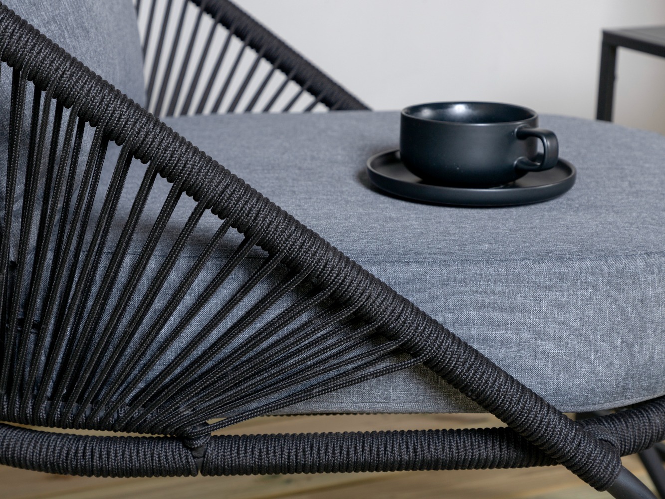 Fauteuil de jardin Dallas 1079 (Noir + Gris)