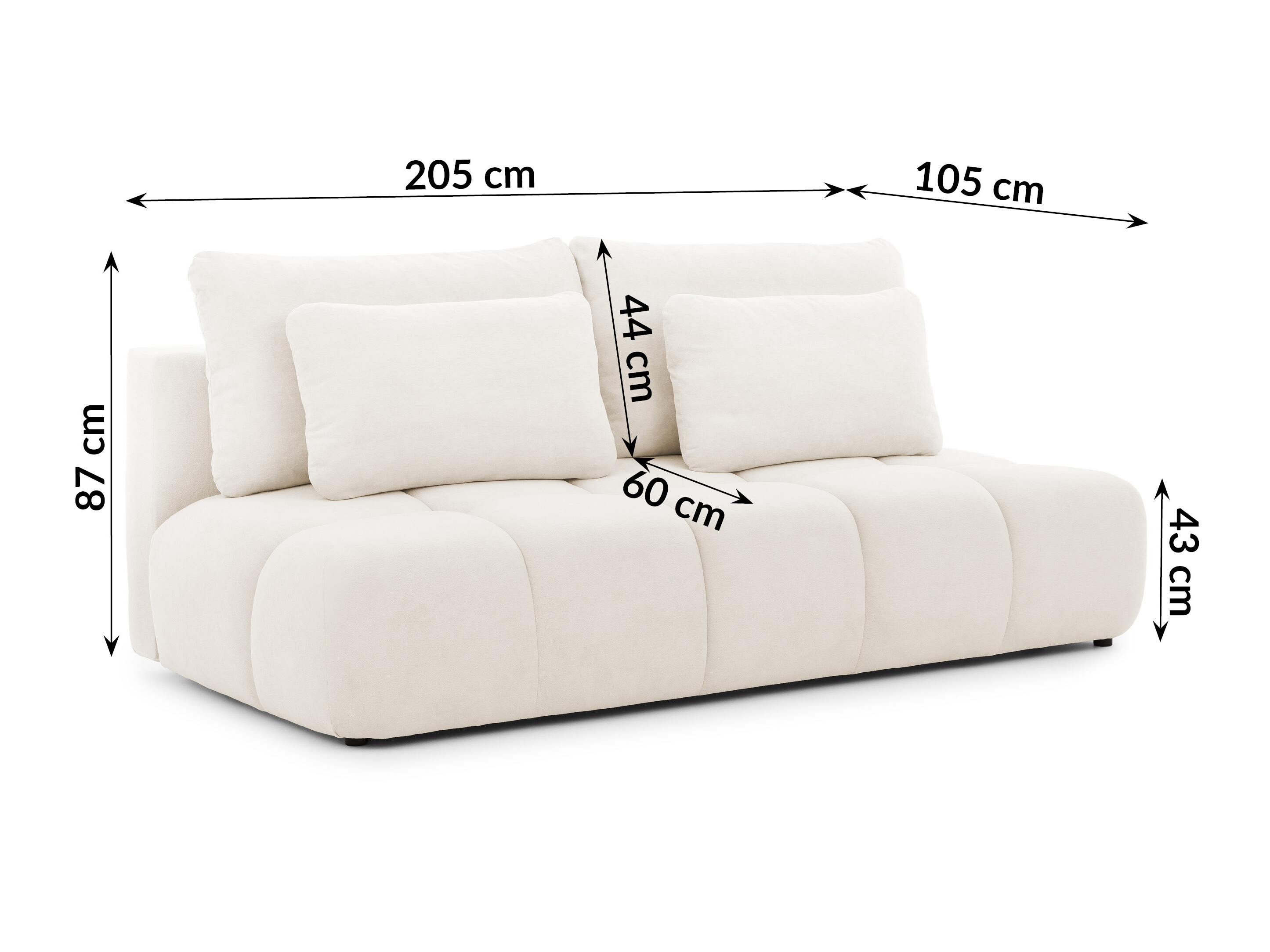 Canapé convertible Rocklin 203 (Soft Plush 01)