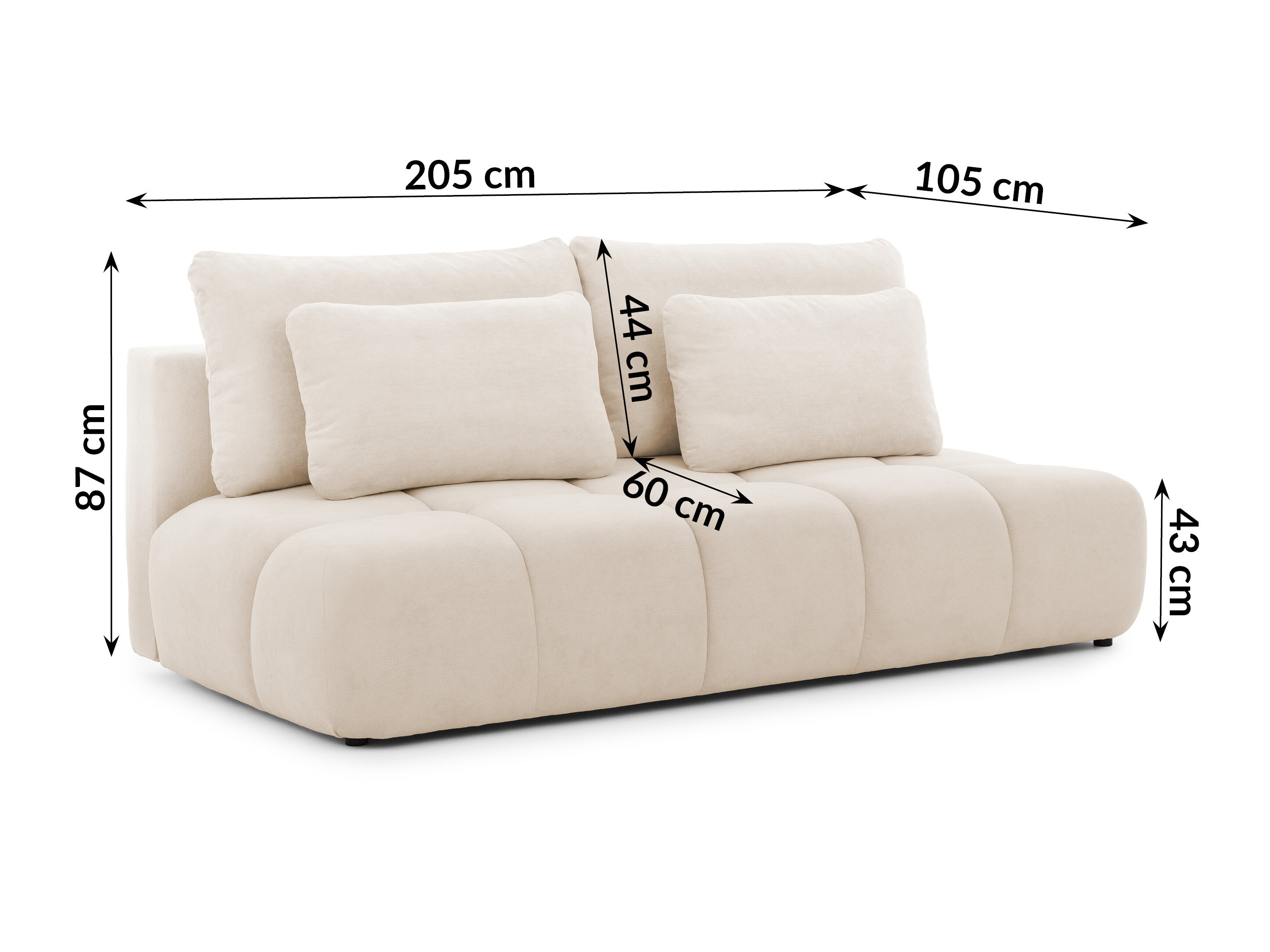 Canapé convertible Rocklin 203 (Soft Plush 02)