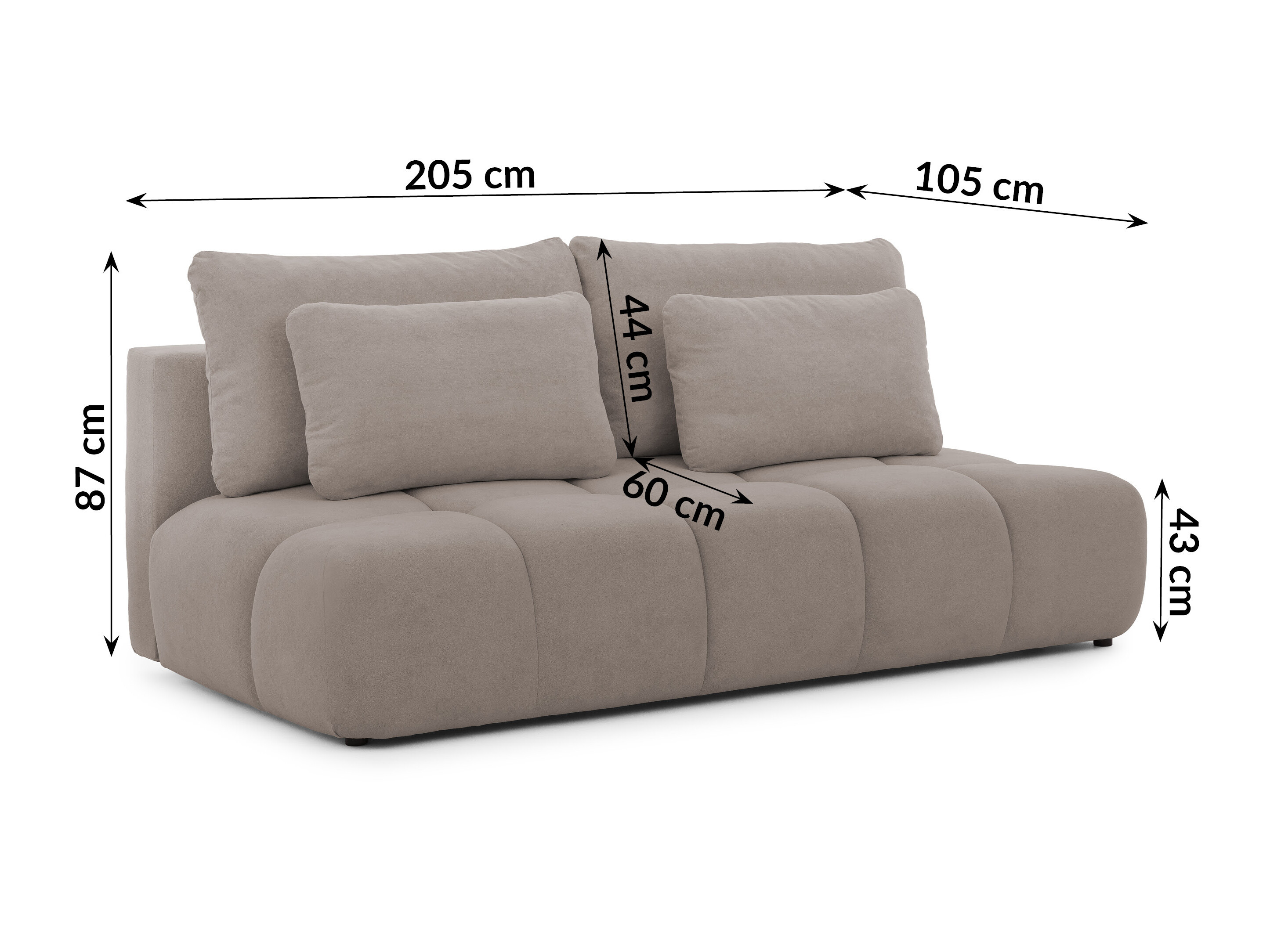 Canapé convertible Rocklin 203 (Soft Plush 04)