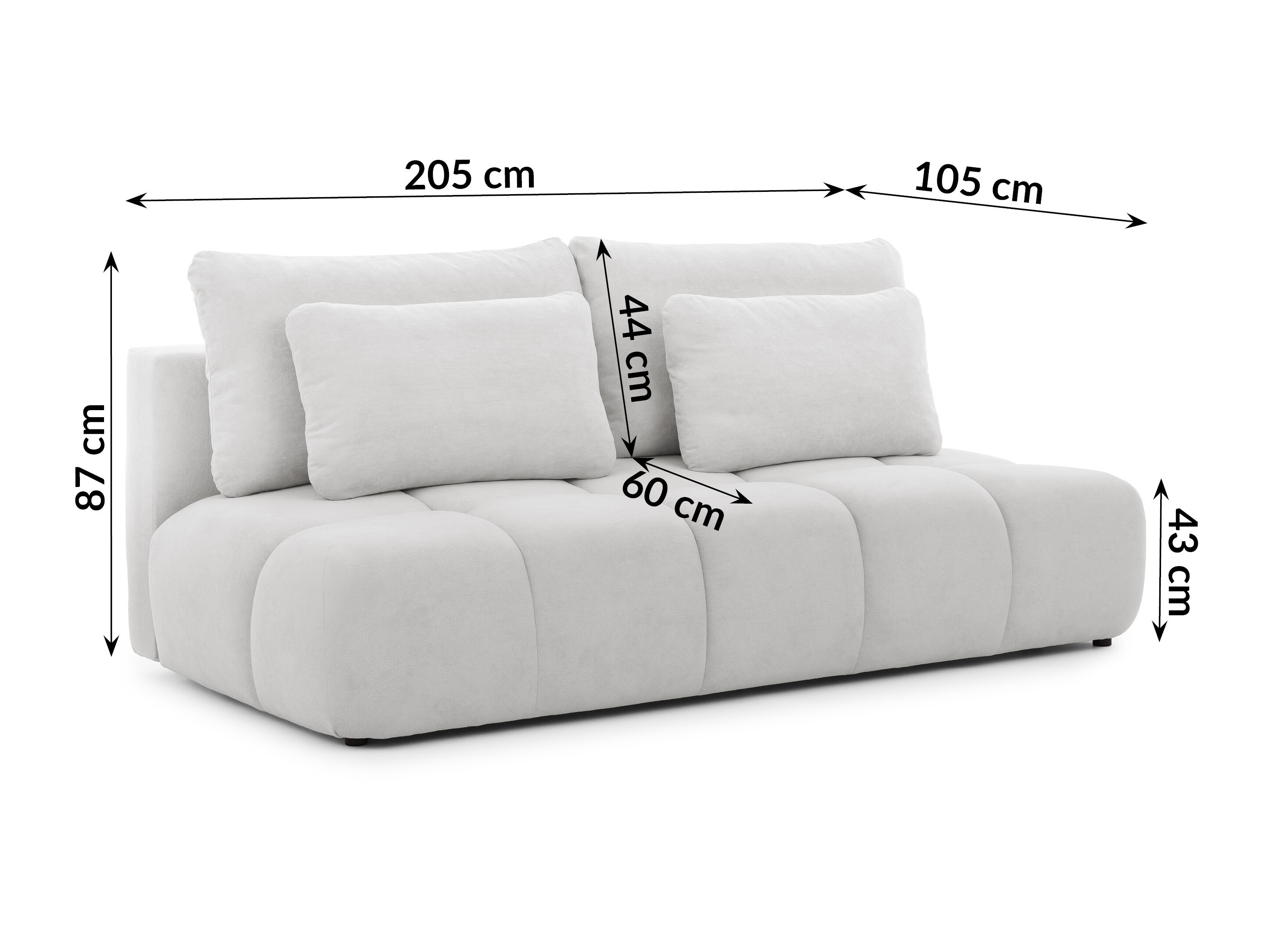 Canapé convertible Rocklin 203 (Soft Plush 19)