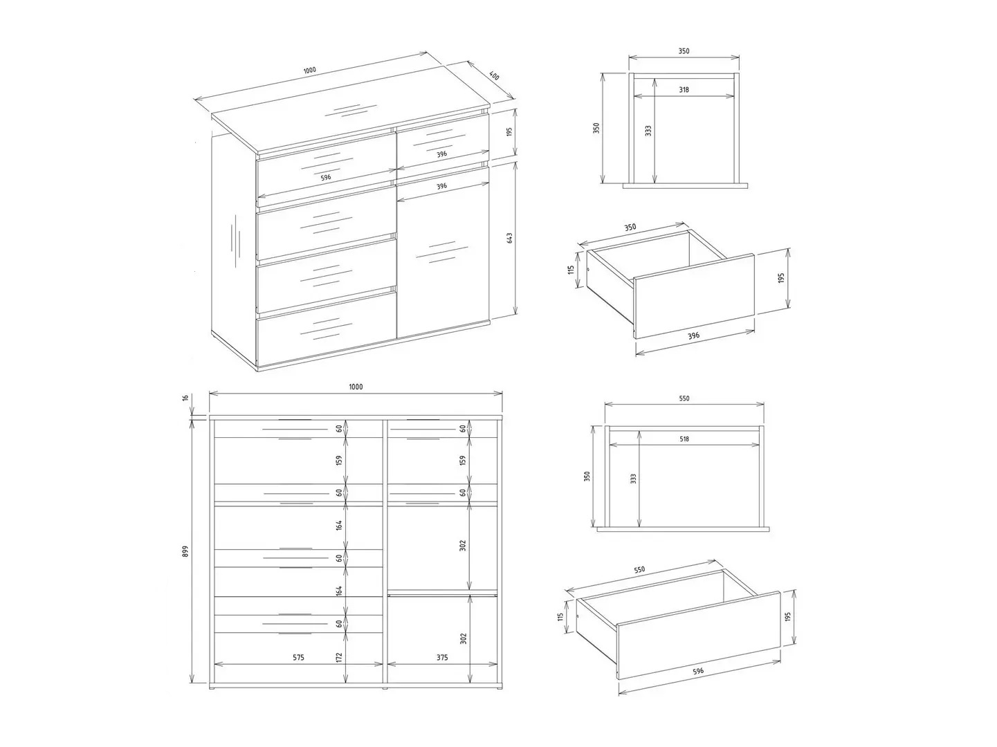 Commode Elbvelu 136 (Chêne Artisan)
