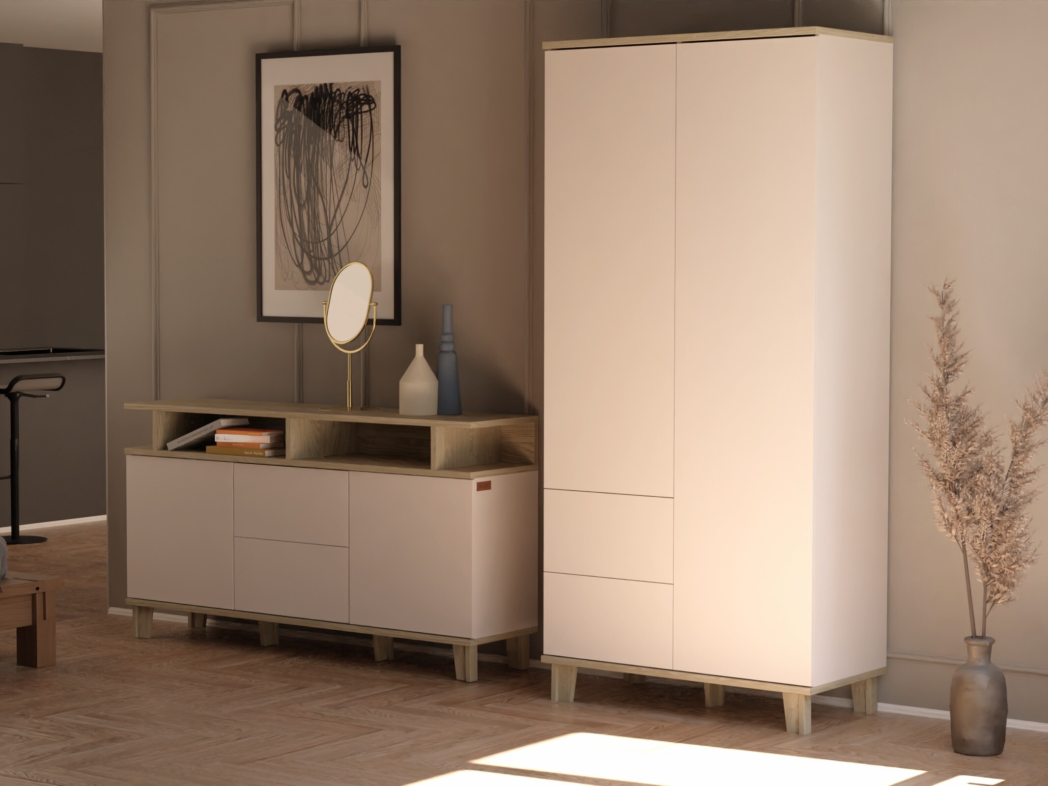 Armoire Evarveru 100 (Mat blanc)