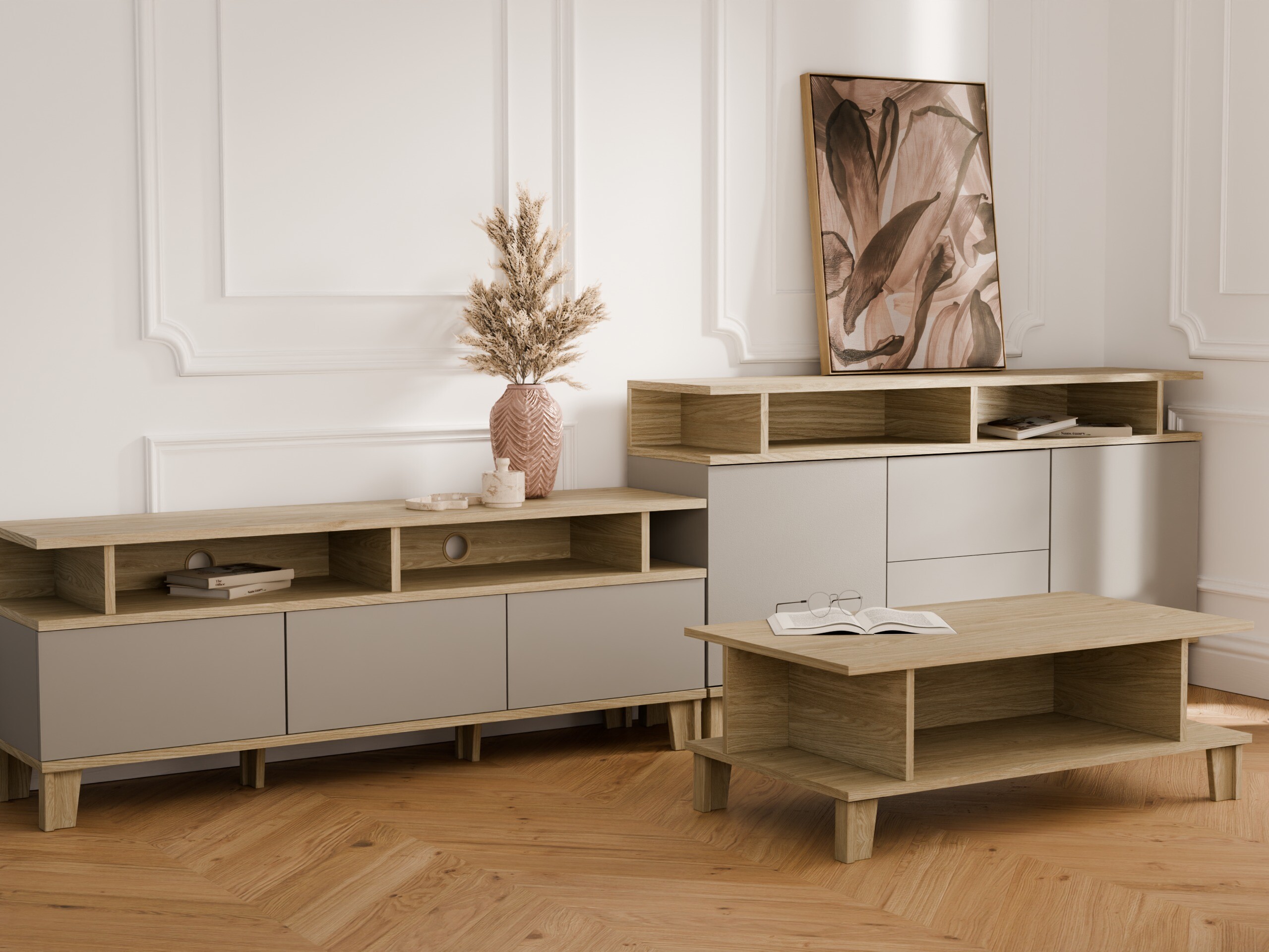 Commode Evarveru 105 (Gris)
