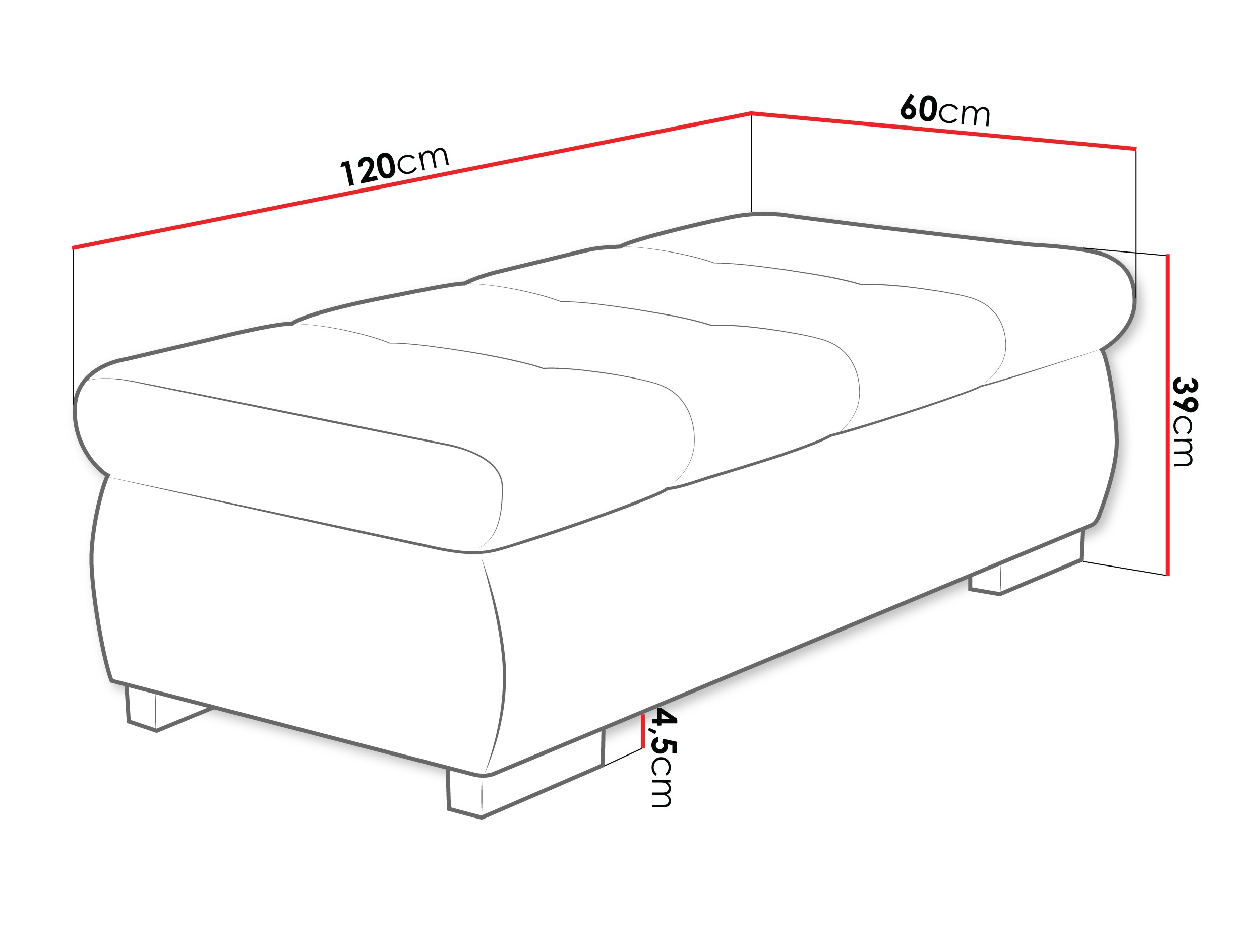Banc rembourré Comfivo Nitor I (Lumo 55)