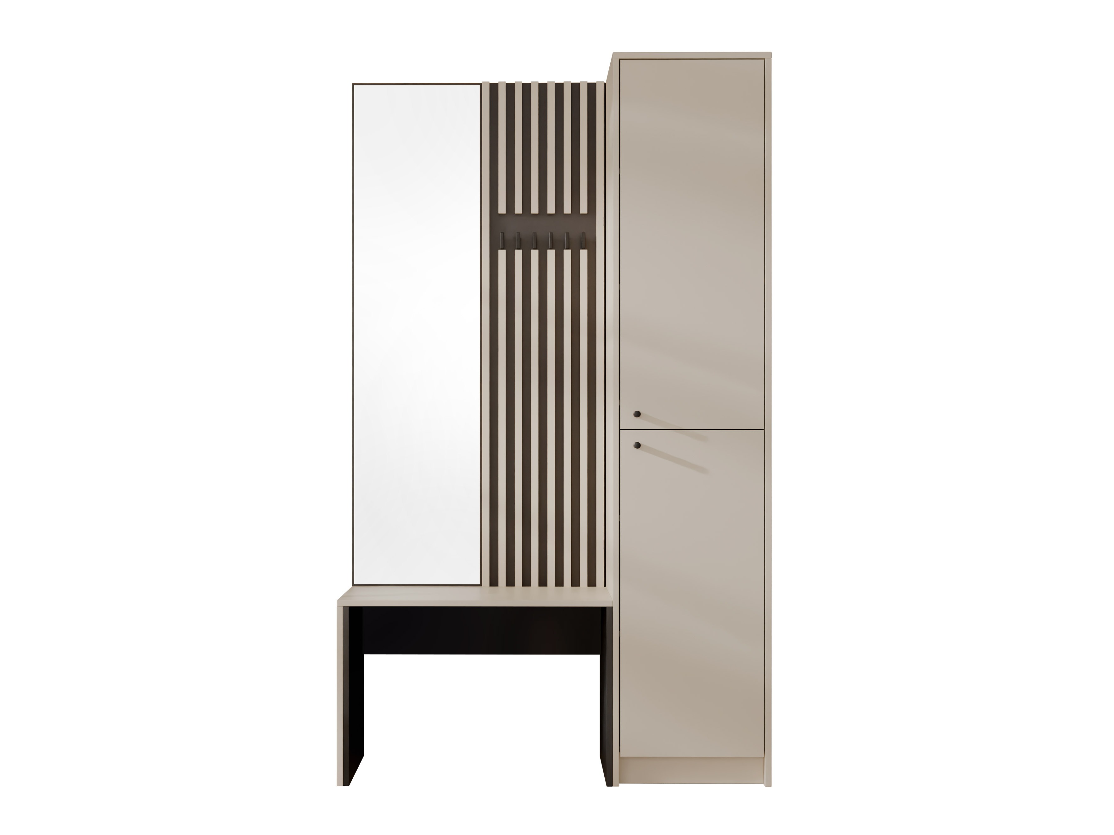 Meuble d'entrée Comfivo Nomas (Beige + Noir)