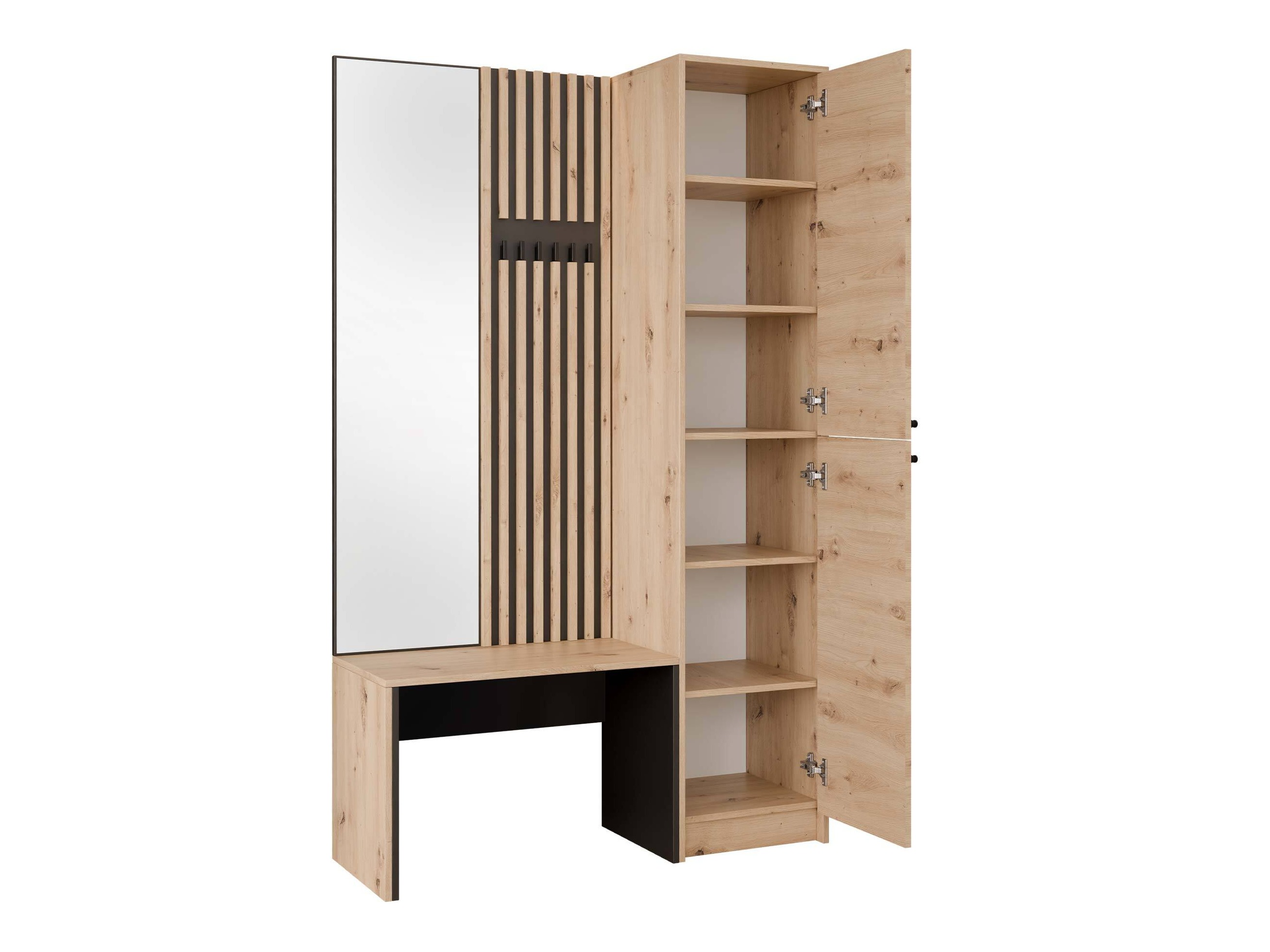 Meuble d'entrée Comfivo Nomas (Beige + Noir)