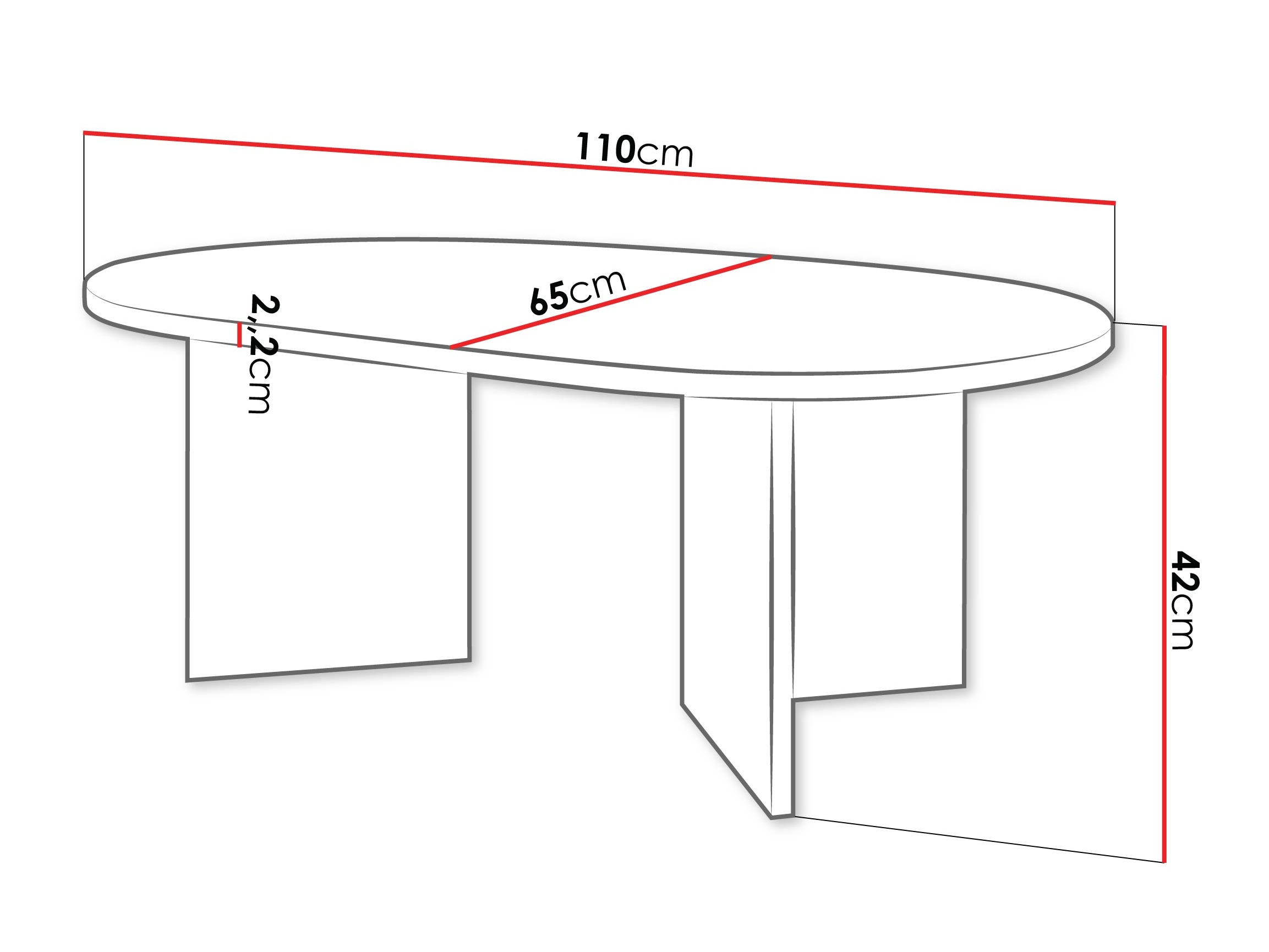 Table basse Comfivo Fungus (Clair Travertine + Beige)