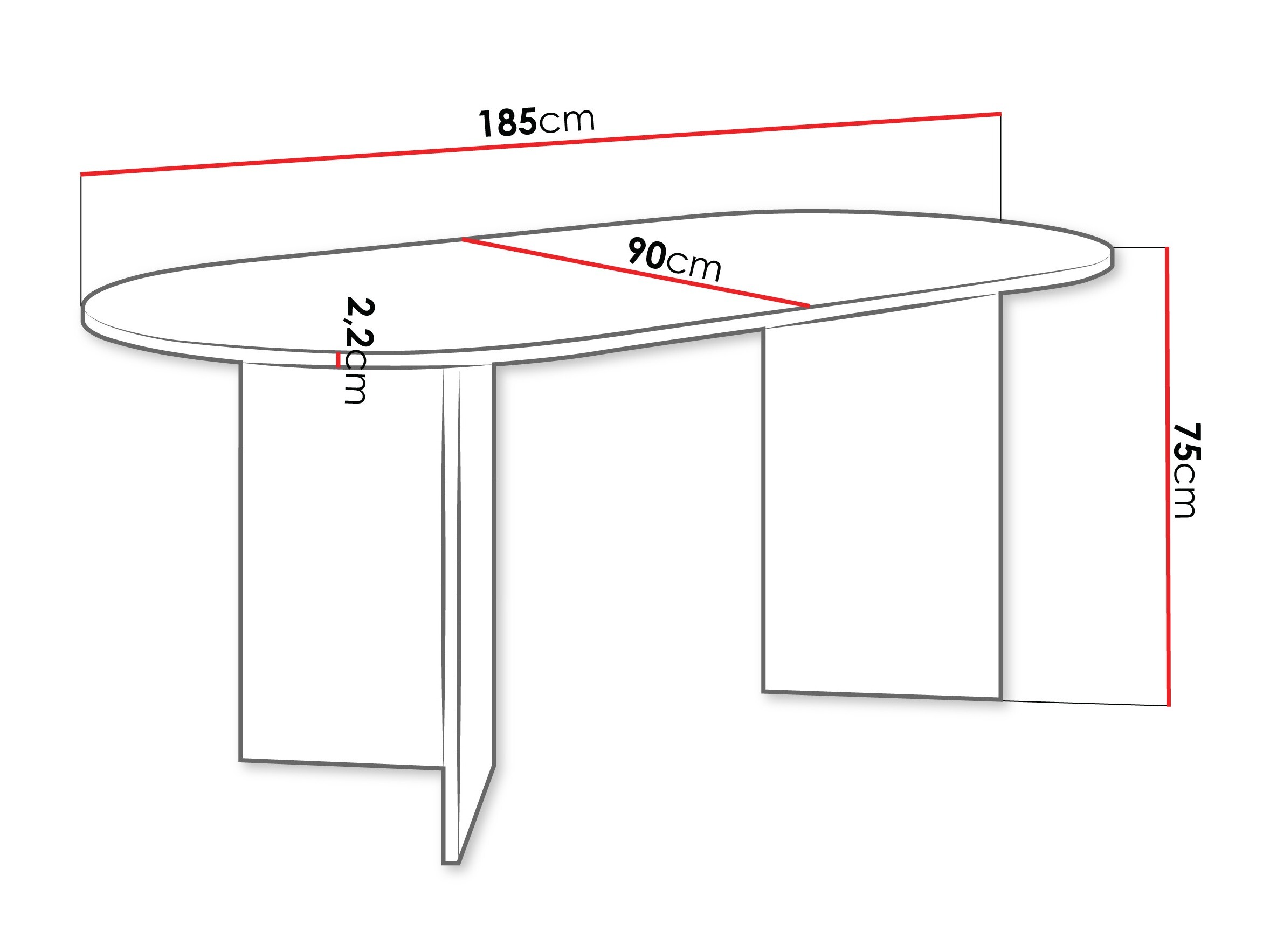 Table Comfivo Fungus (Clair Travertine + Beige)