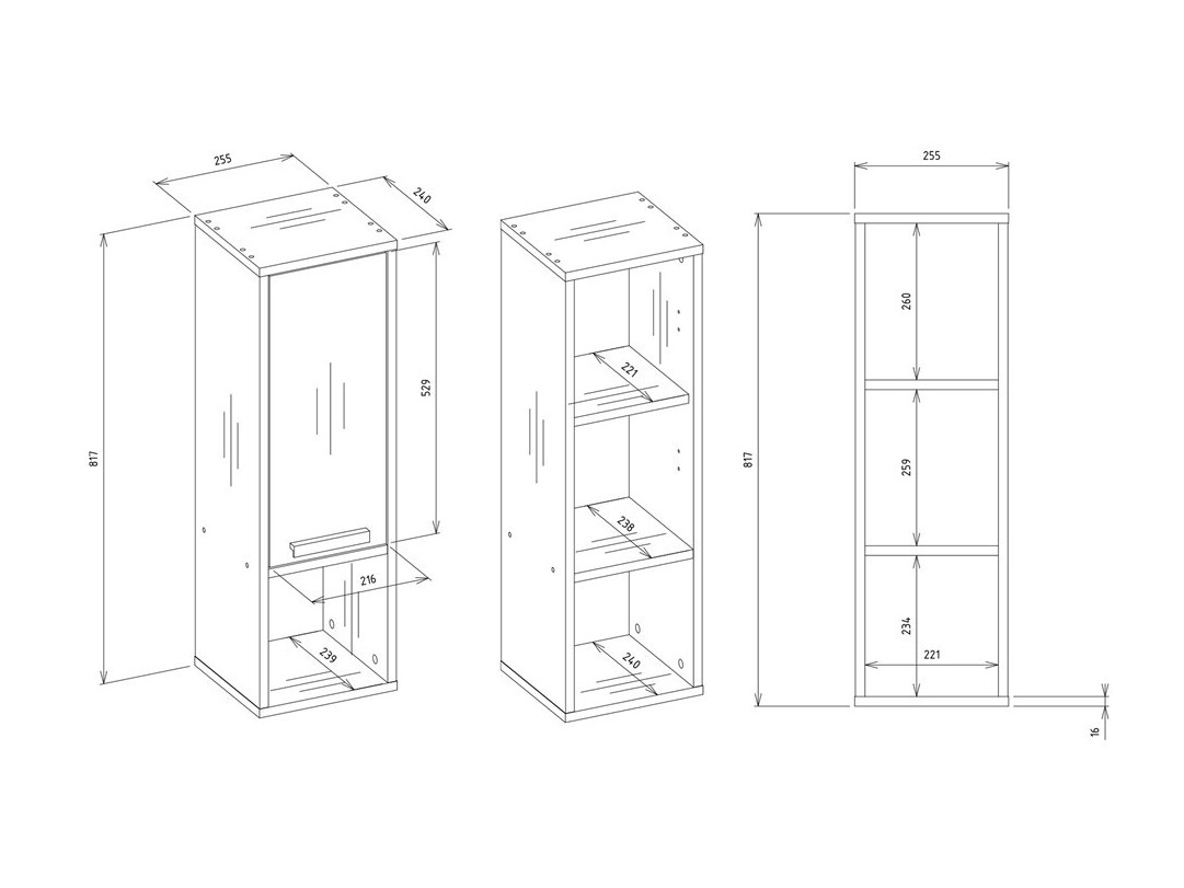 Armoire de salle de bain murale Mandeville 382 (Blanc)