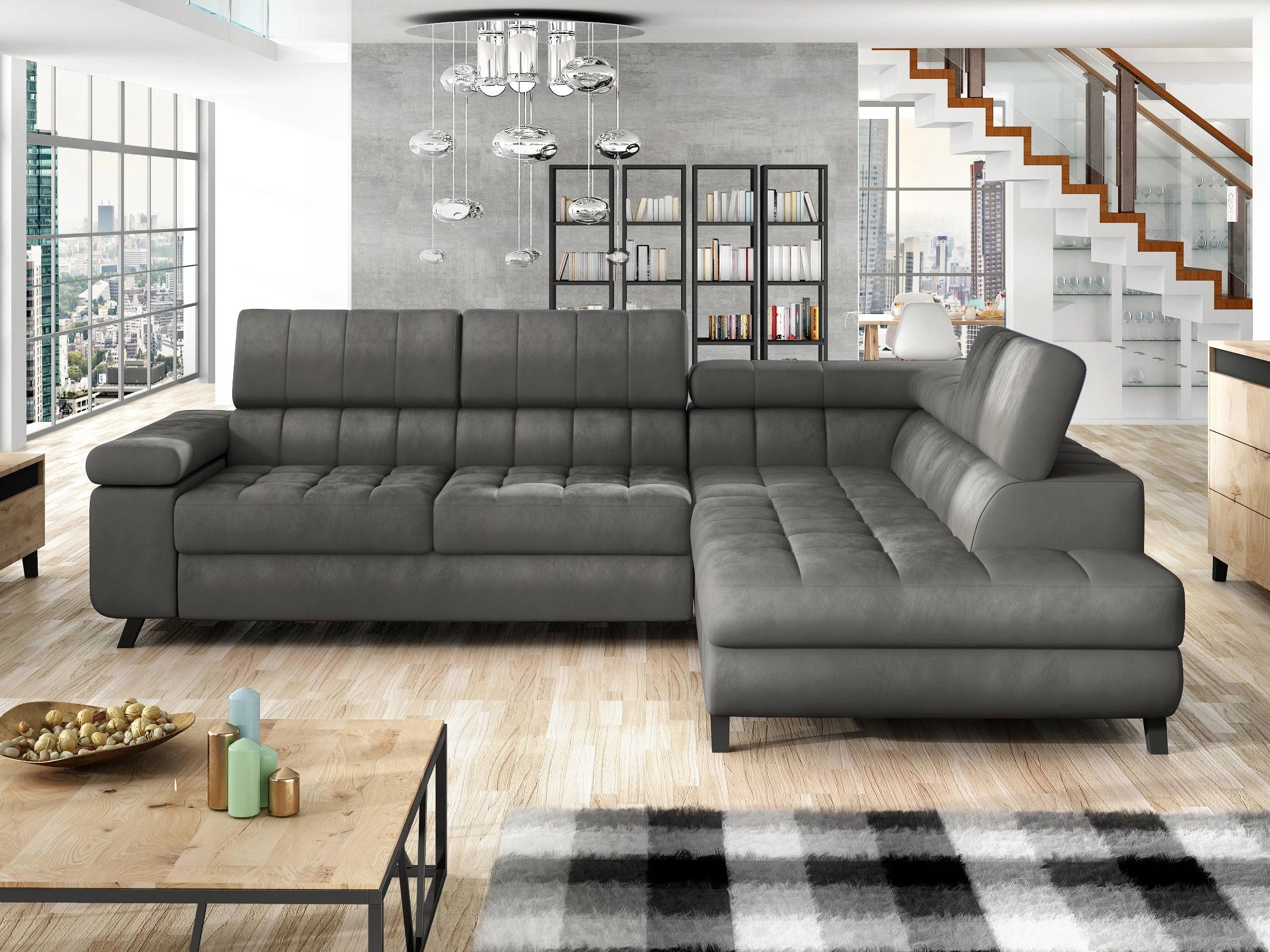 Canapé d'angle Comfivo Agnus (Magic Velvet 2217)