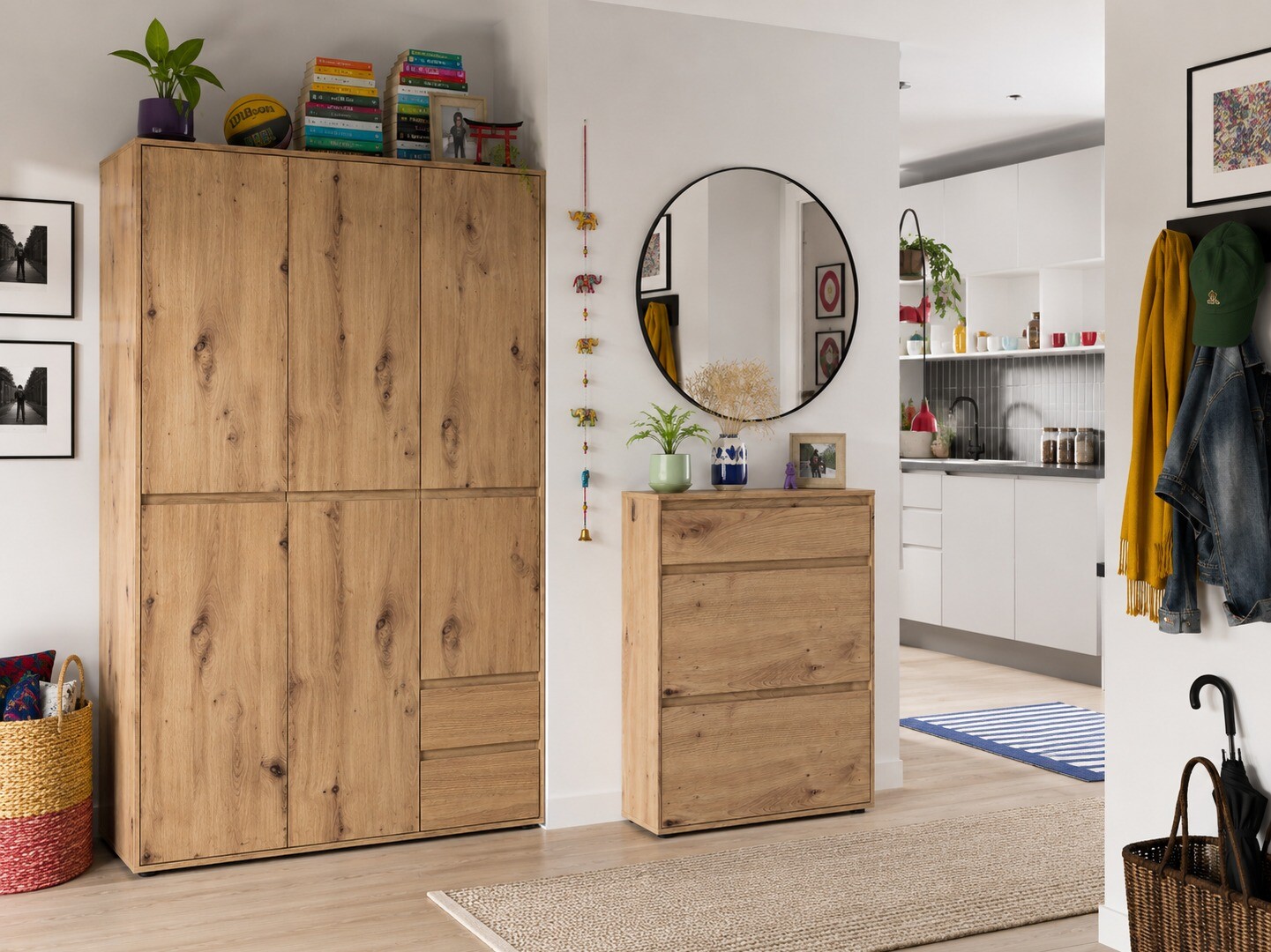 Armoire Torfiou 116 (Chêne Artisan)