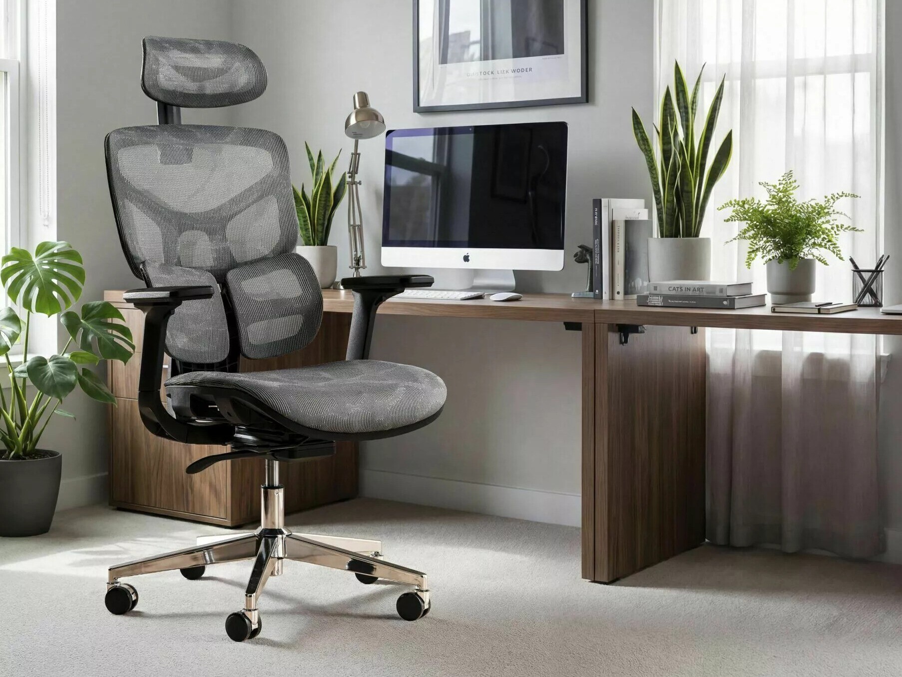 Chaise de bureau Detroit 1038 (Gris)