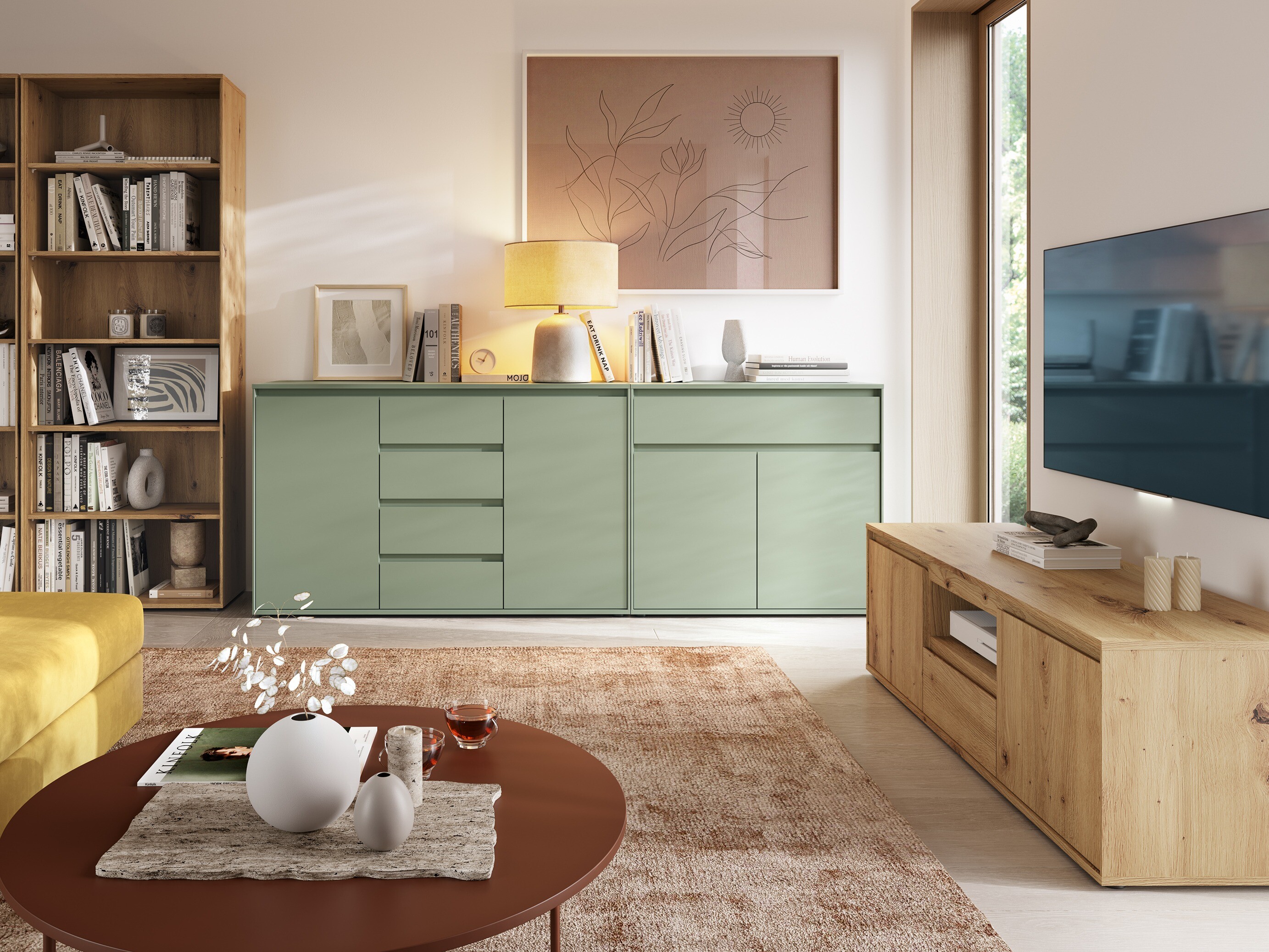 Meuble TV Torfiou 118 (Chêne Artisan)