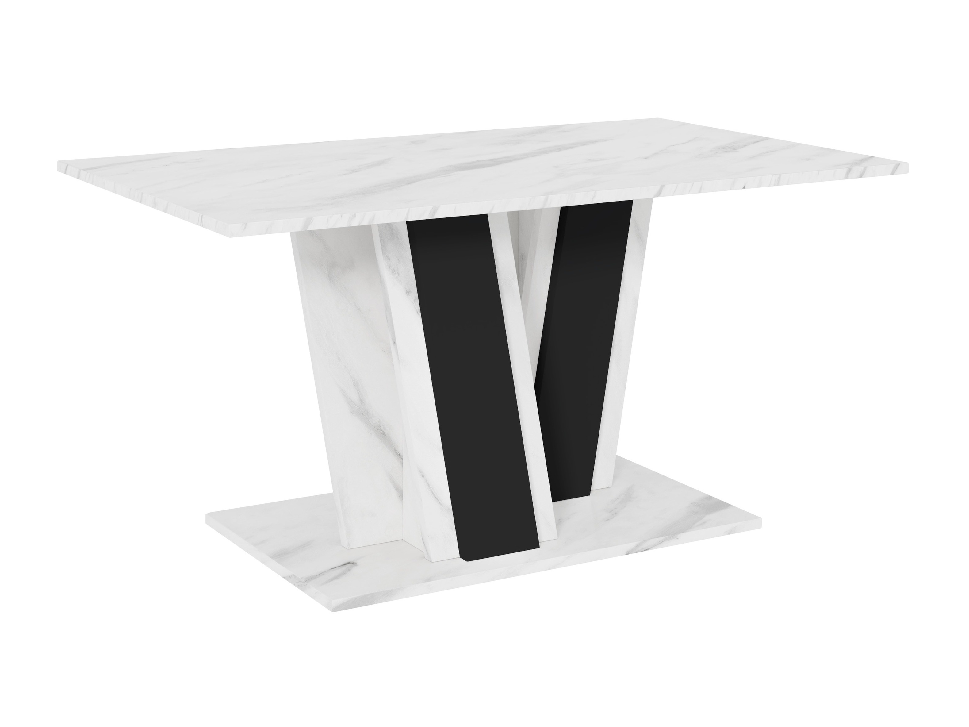 Table basse Goodyear 138 (Marbre blanc + Noir)