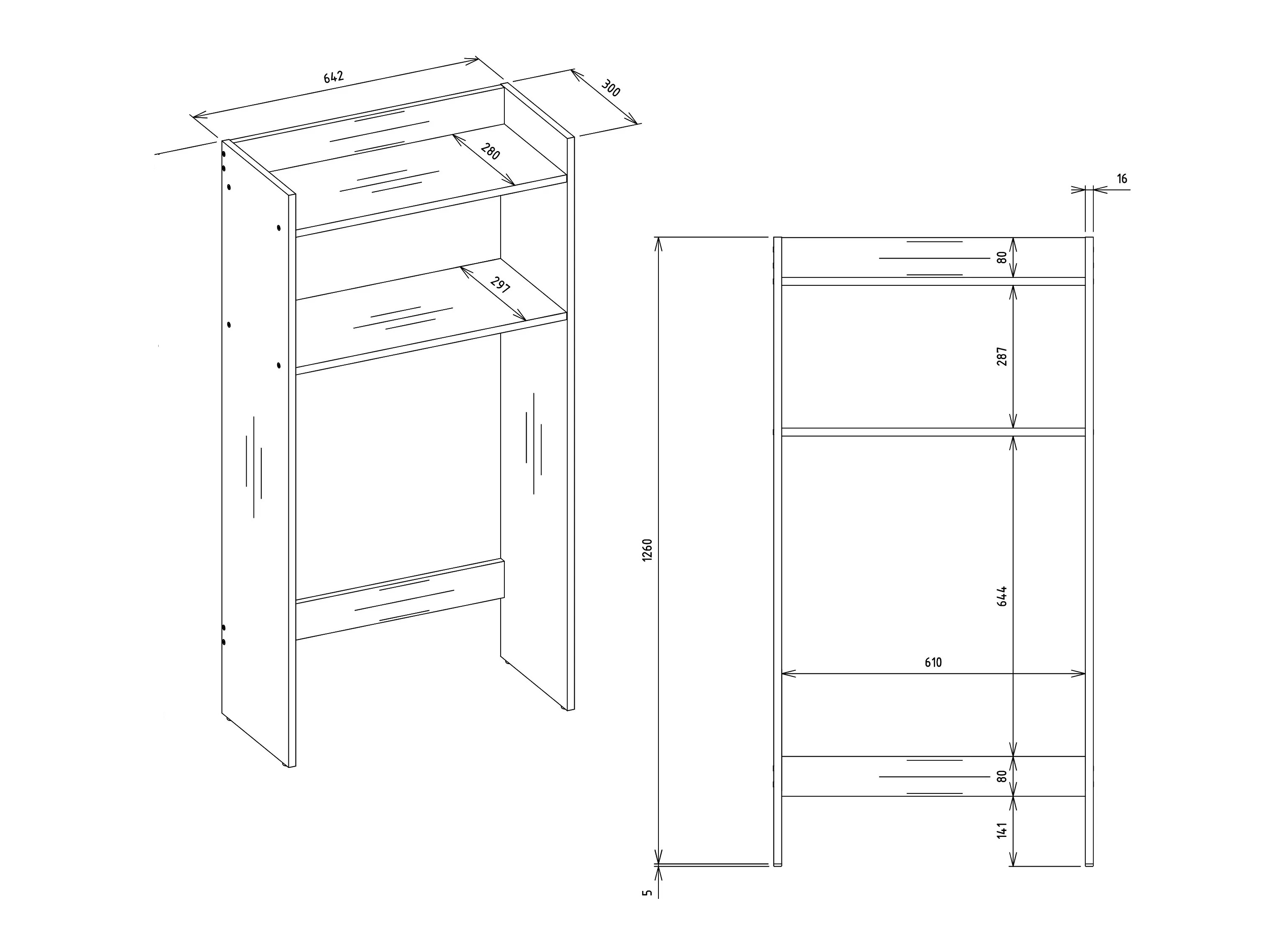 Colonne de salle de bain Servou 114 (Cachemire)