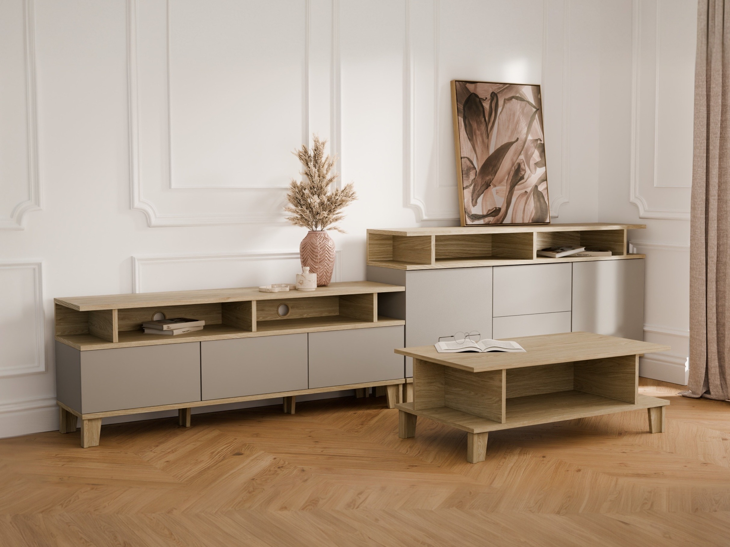 Ensemble de salon Evarveru 108 (Gris)