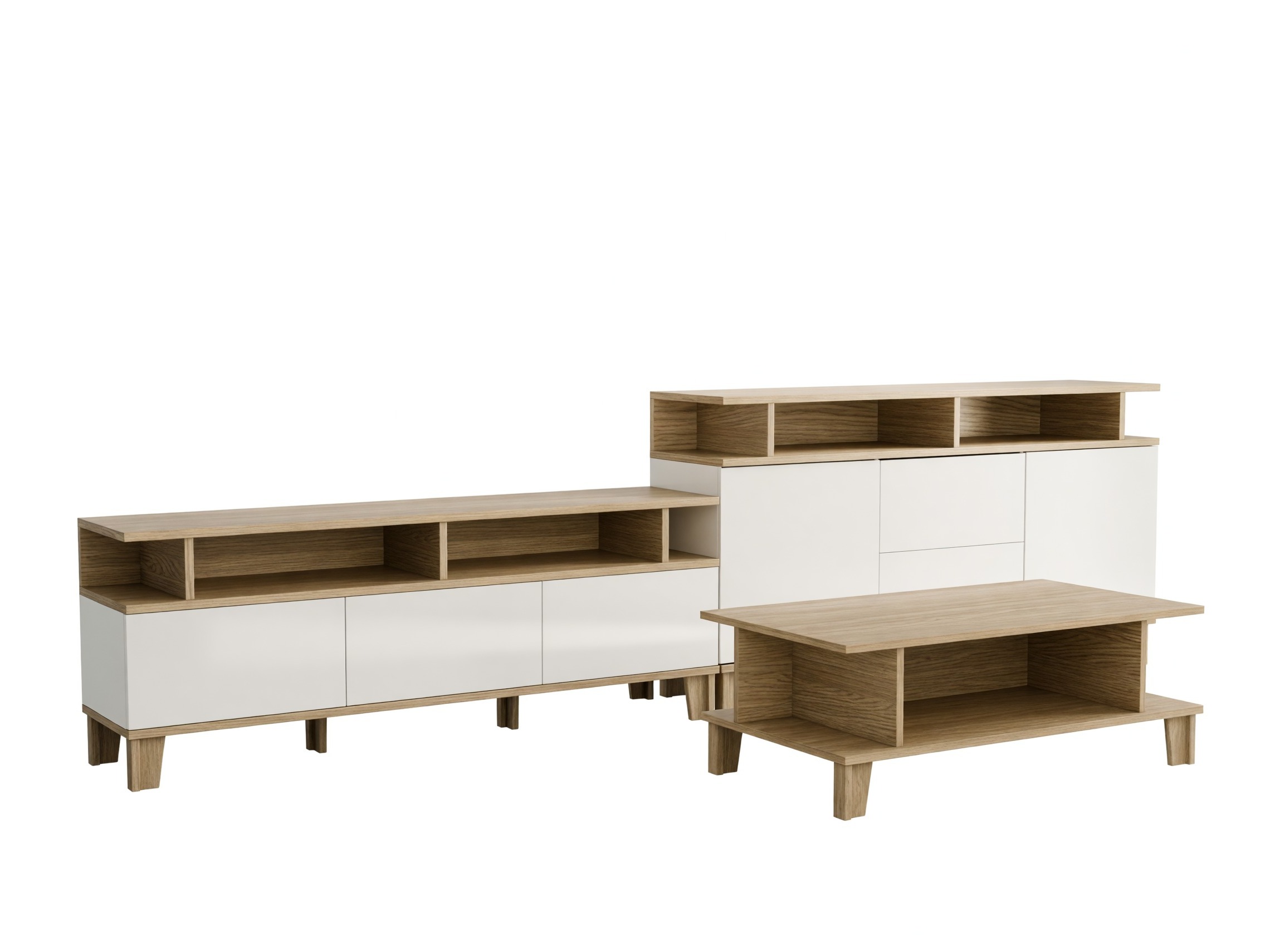 Ensemble de salon Evarveru 108 (Mat blanc)
