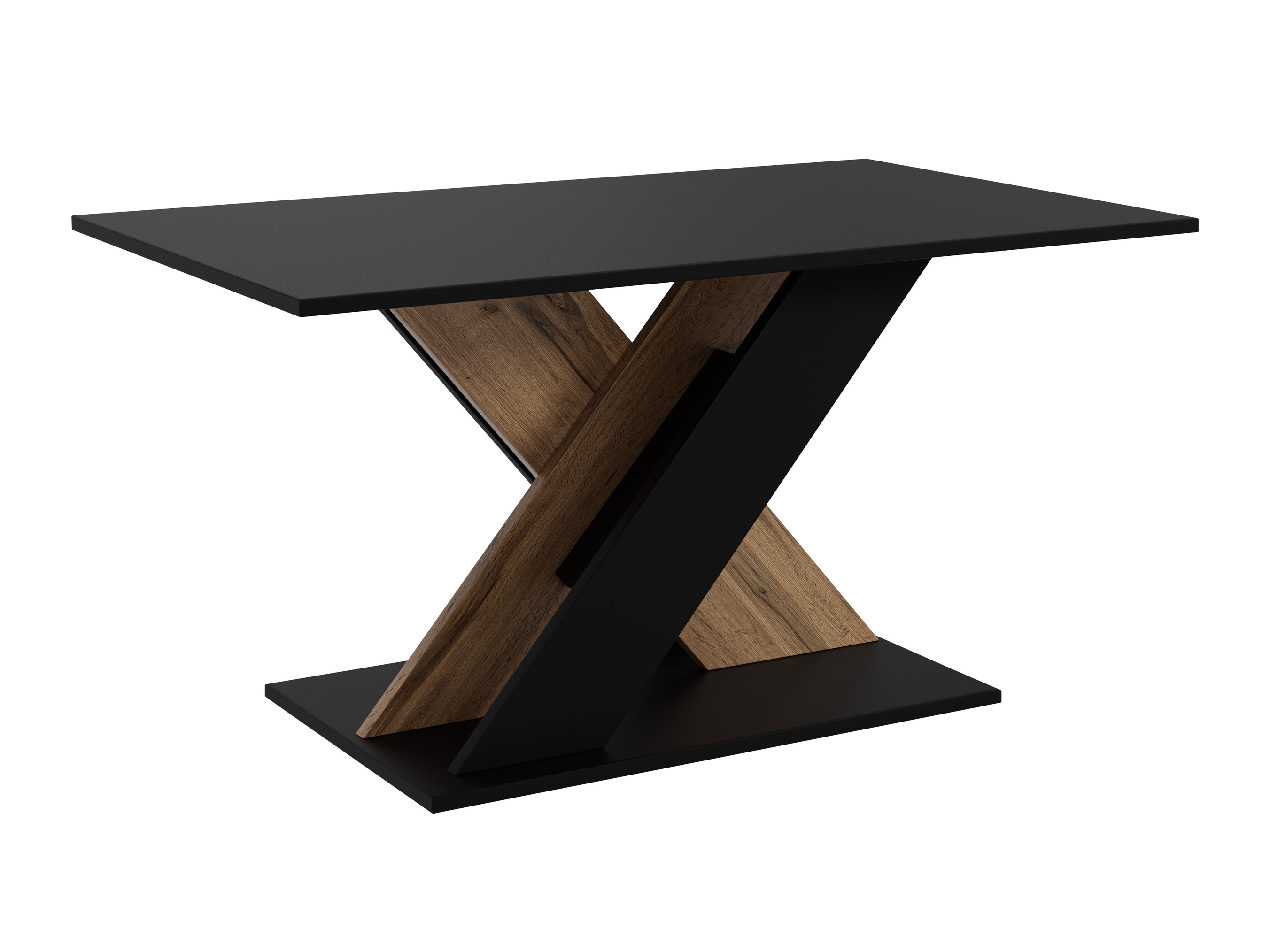 Table basse Goodyear 140 (Noir + Chêne wotan)