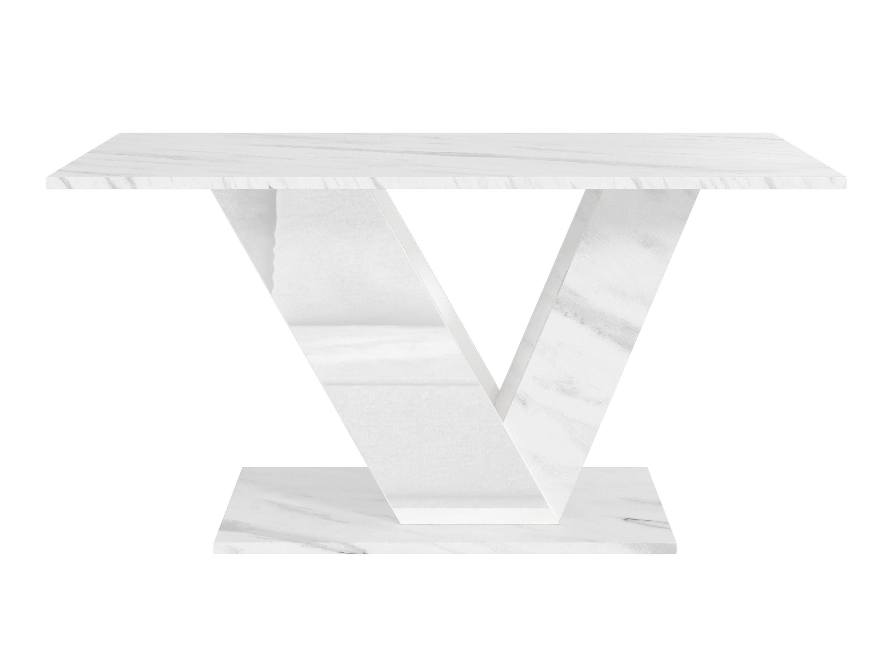 Table basse Goodyear 142 (Marbre blanc + Blanc brillant)