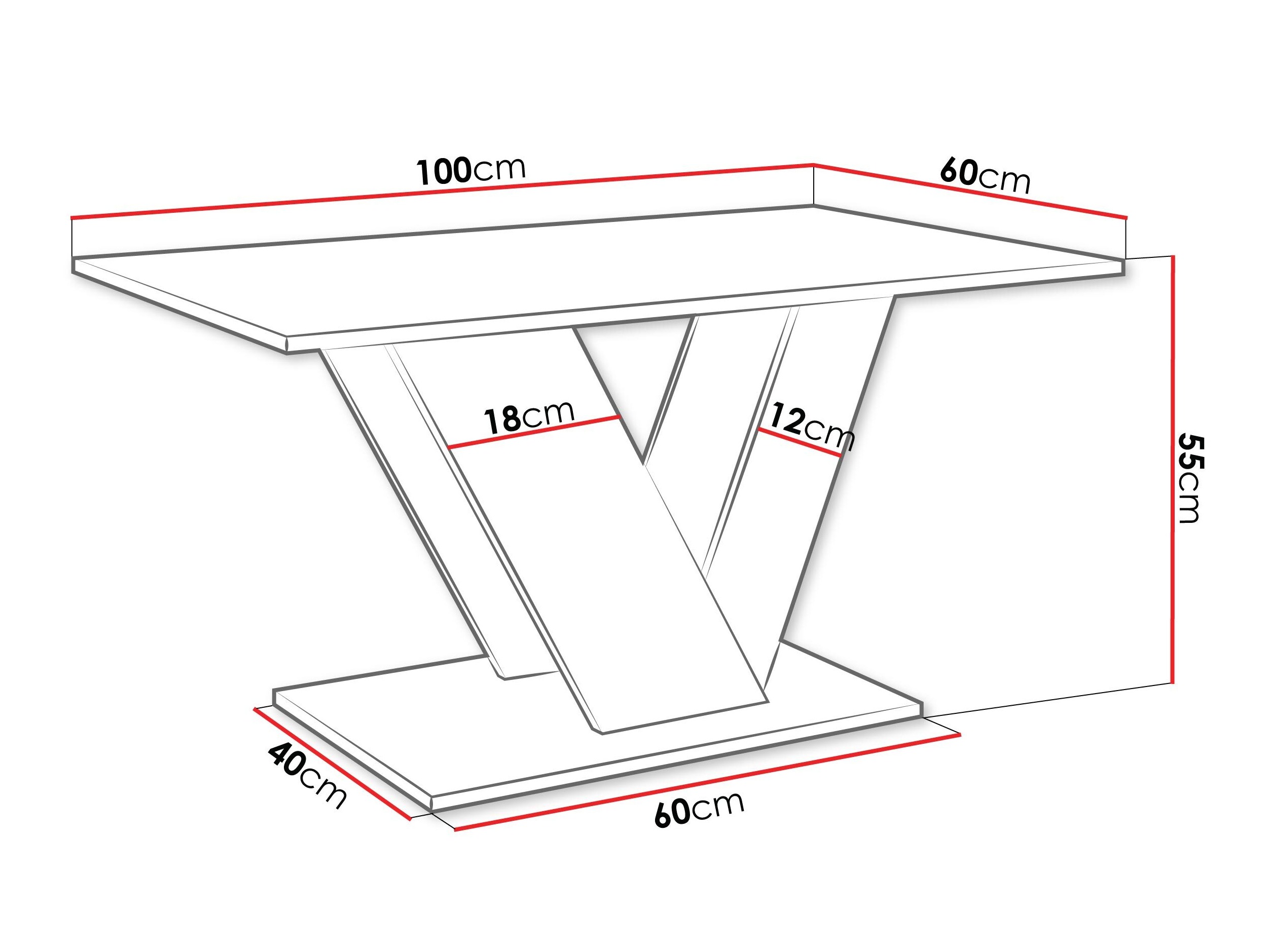 Table basse Goodyear 142 (Marbre blanc + Blanc brillant)