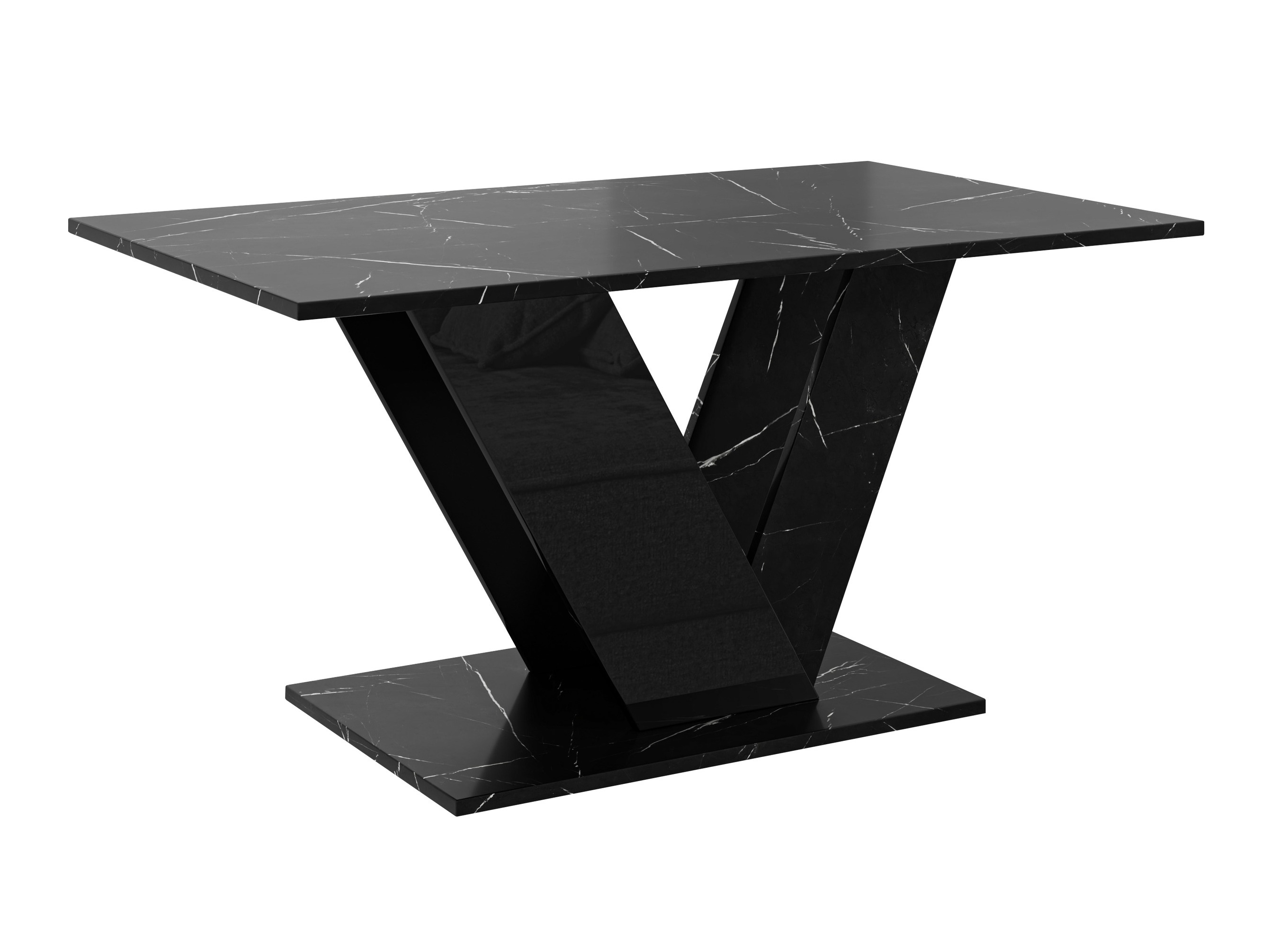 Table basse Goodyear 142 (Marbre noir + Noir)