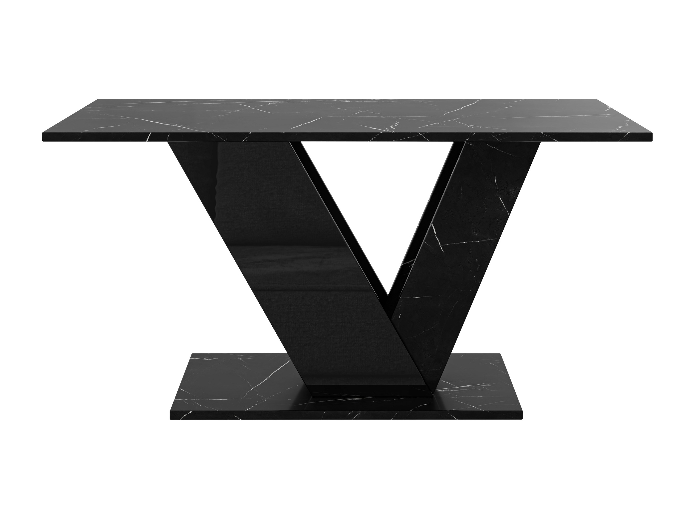 Table basse Goodyear 142 (Marbre noir + Noir)
