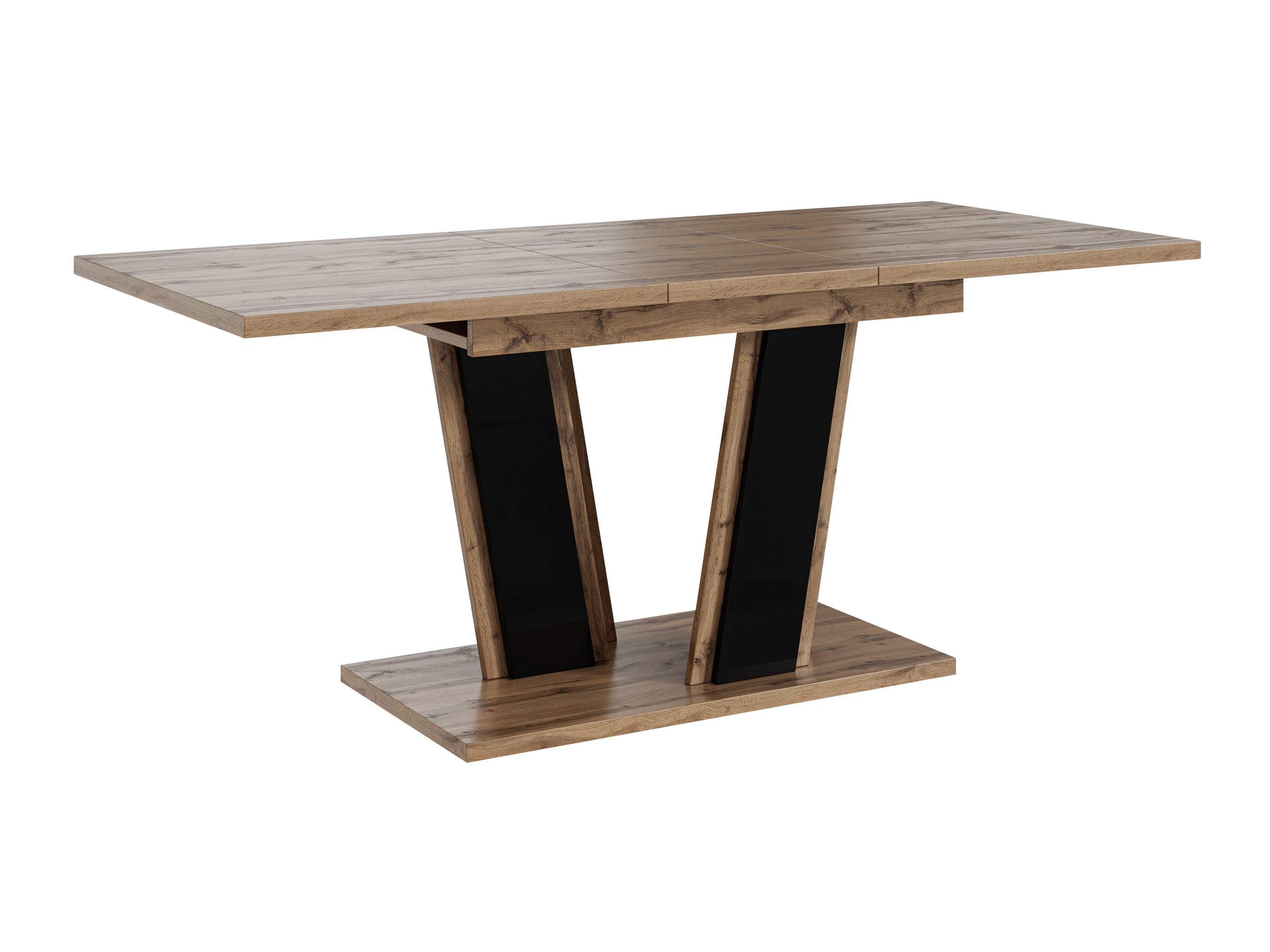 Table Goodyear 139 (Chêne wotan + Noir brillant)