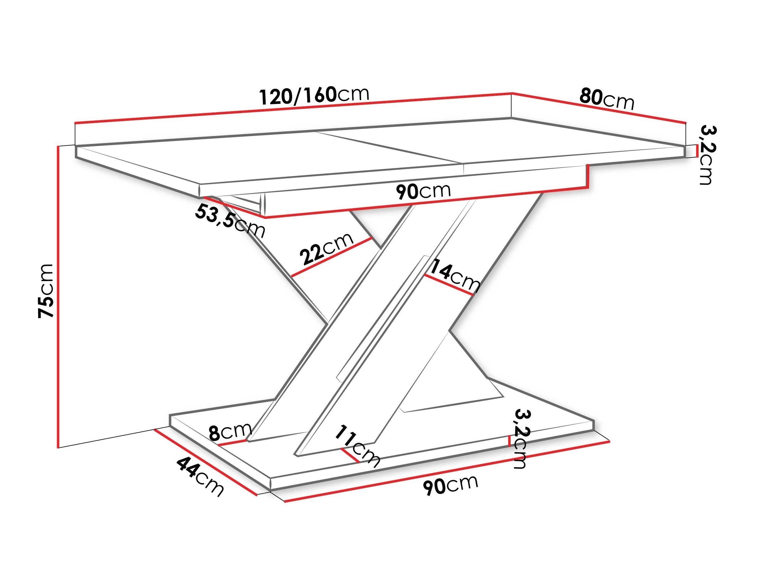 Table Goodyear 141 (Marbre blanc + Blanc)