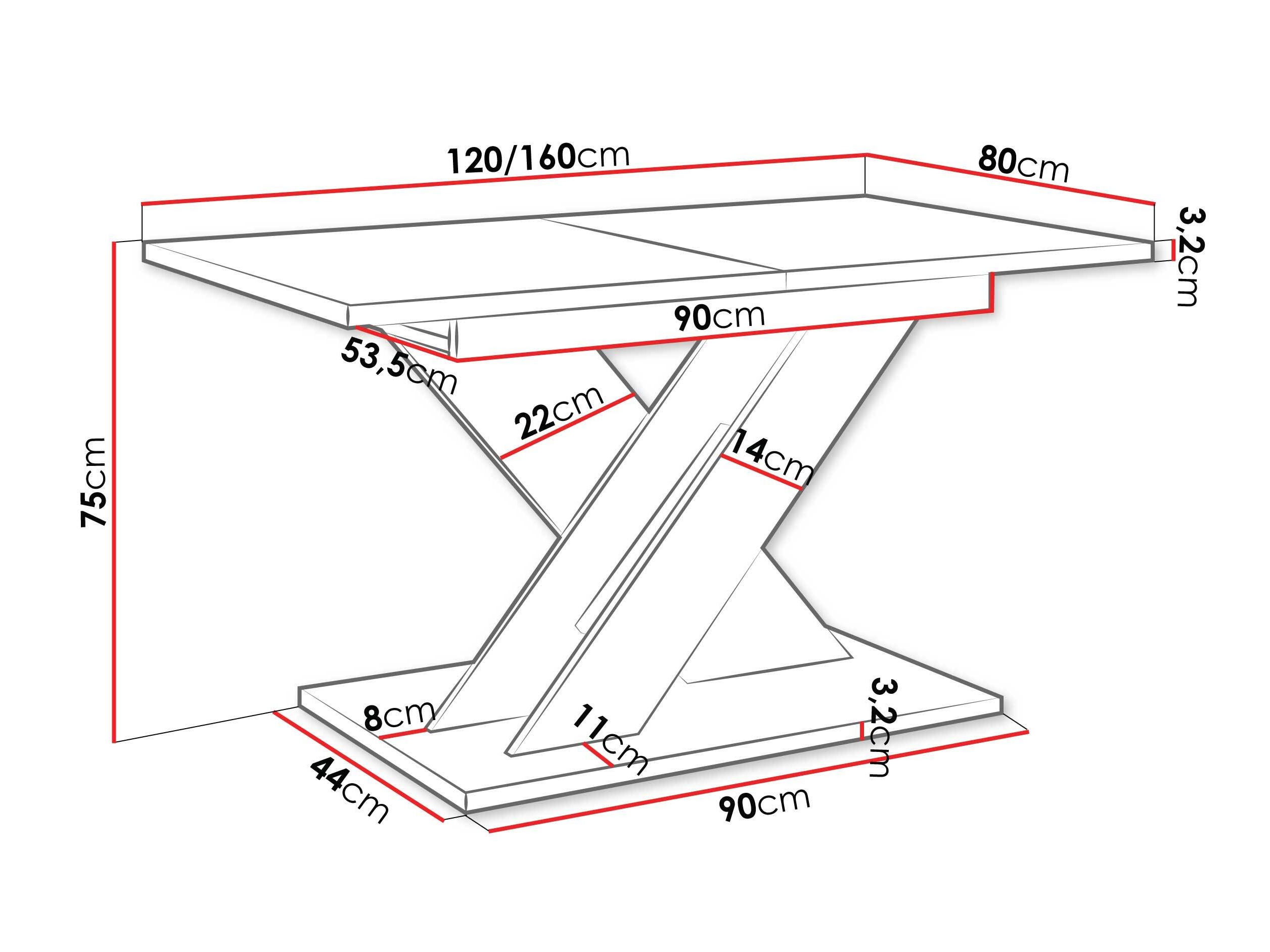 Table Goodyear 141 (Noir + Chêne wotan)