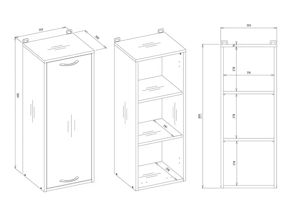 Armoire de salle de bain murale Servou 117 (Cachemire)