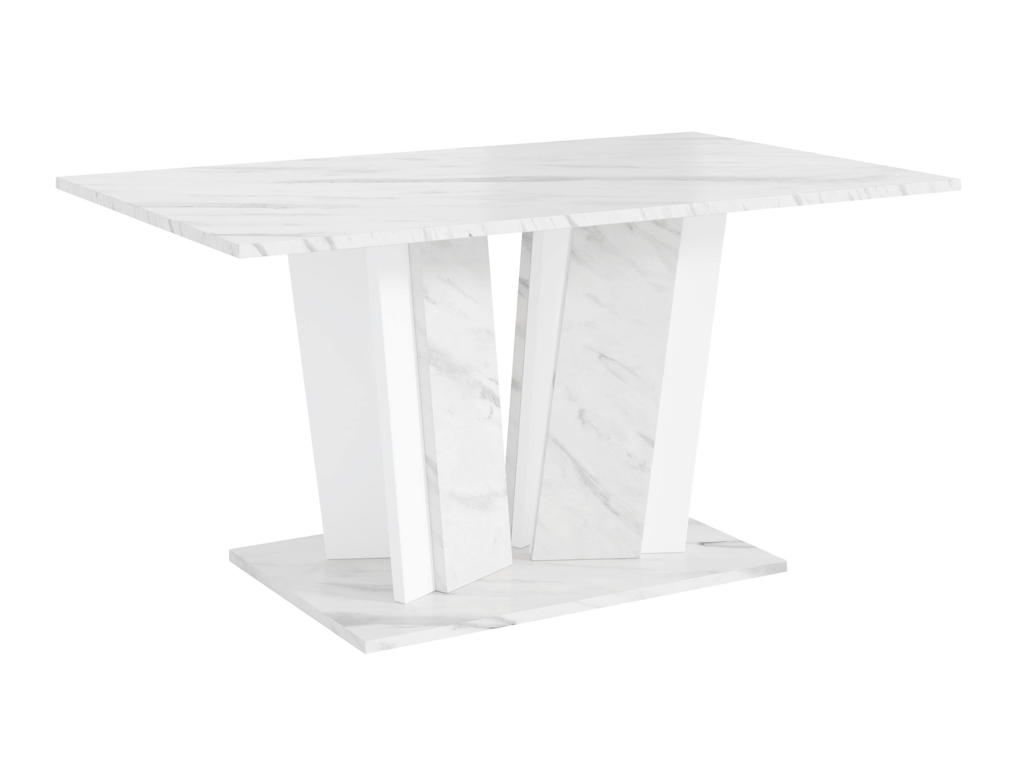 Table basse Goodyear 143 (Marbre blanc + Blanc)